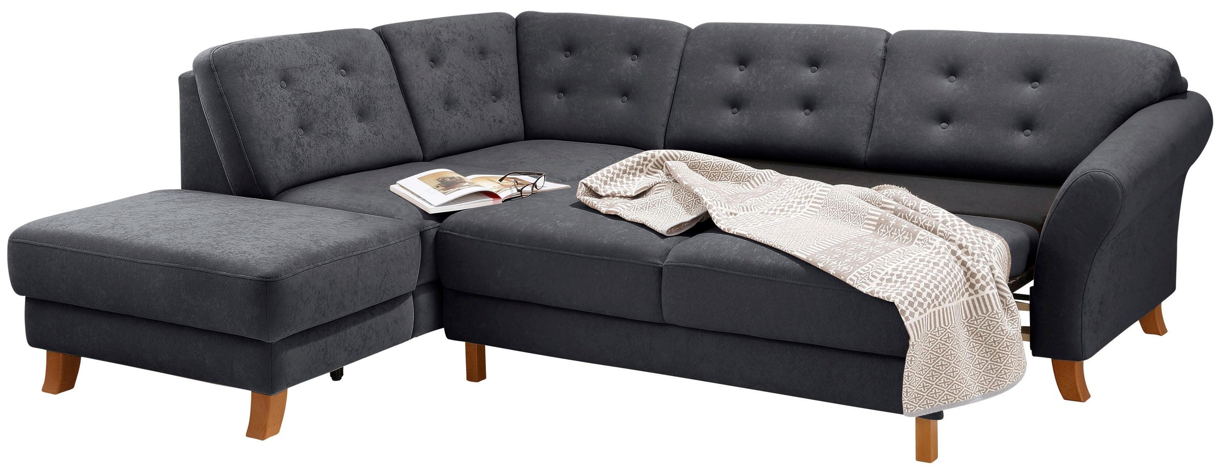 Home affaire Ecksofa »Trondheim L-Form«, mit Federkern