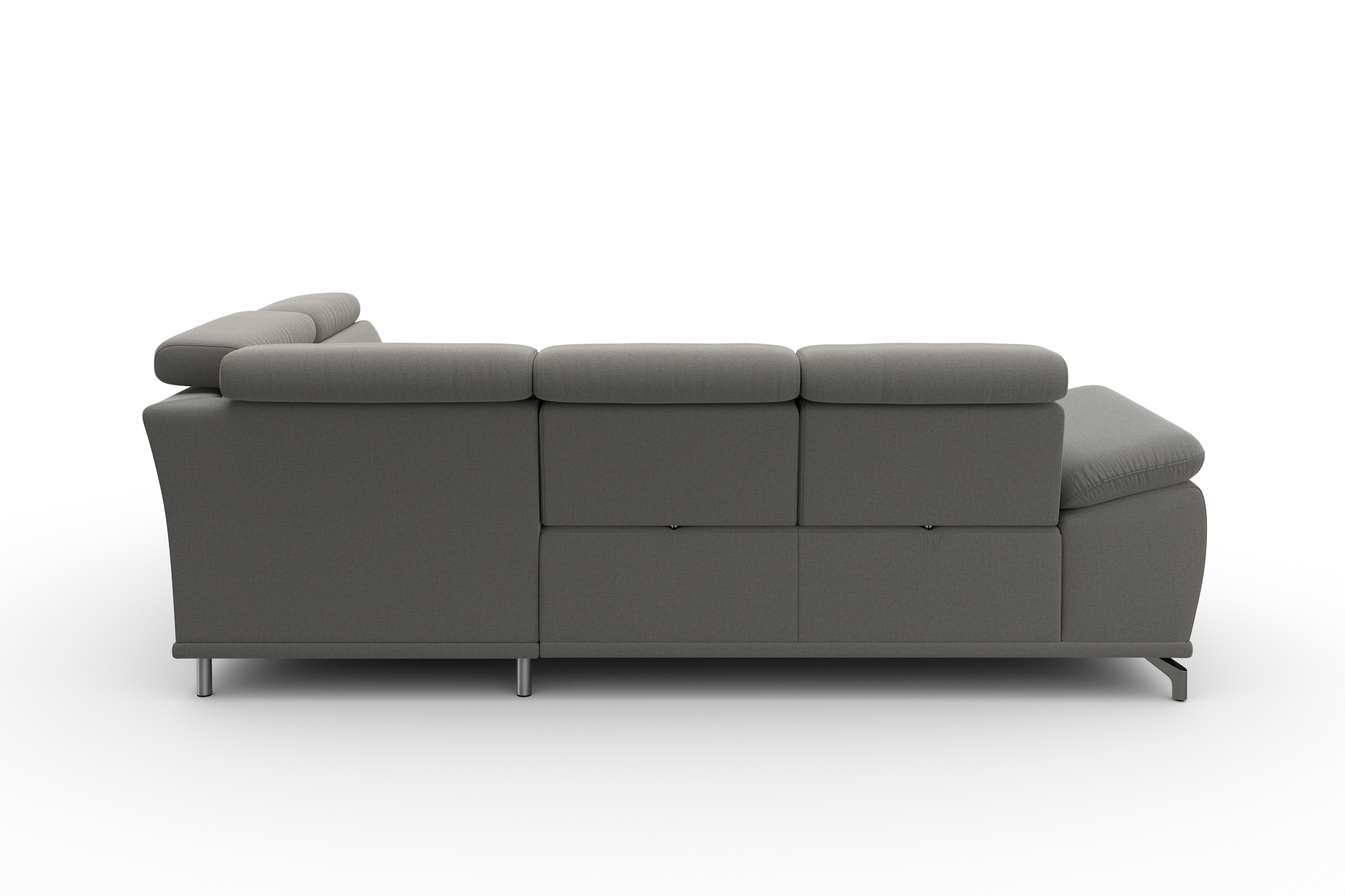 sit&more Ecksofa »Cabrio L-Form, mit Sitztiefenverstellung, Arm- und Kopfteilverstellung«, 3 Nierenkissen, Federkern, optional Bettfunktion und Stauraum