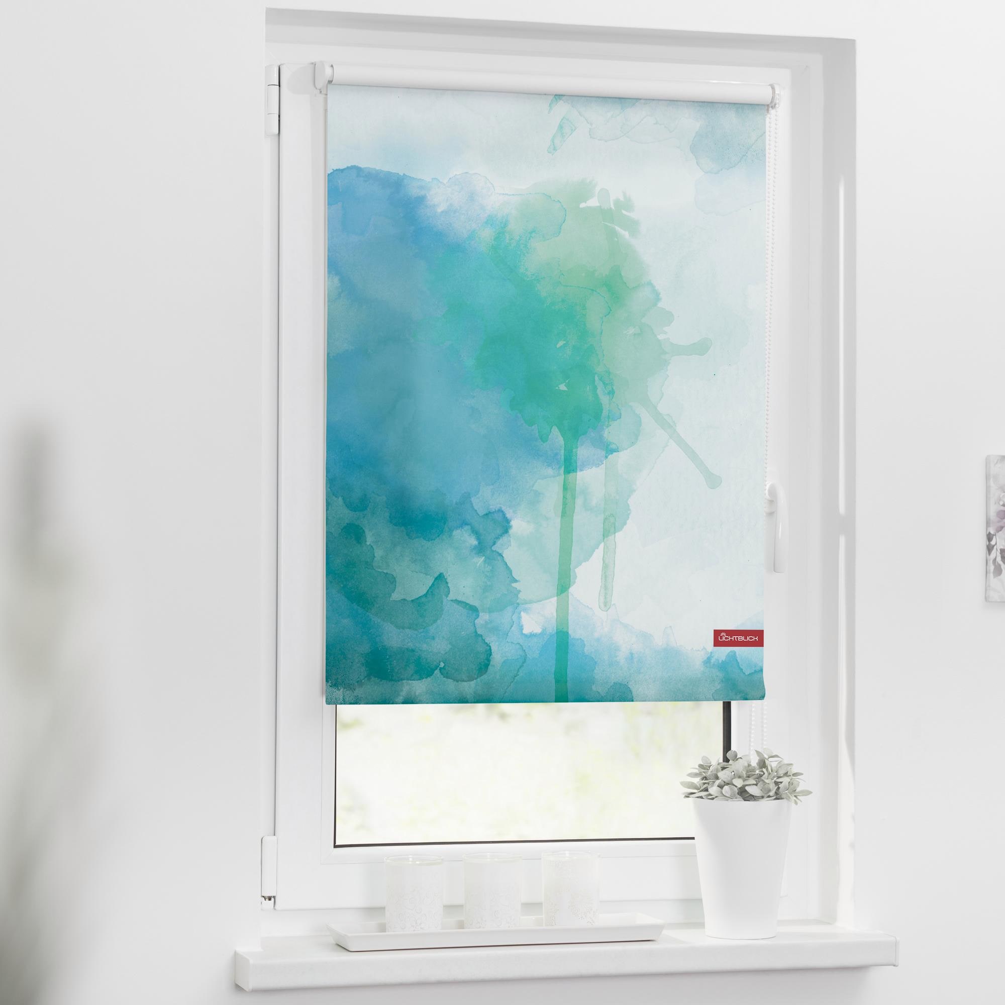 LICHTBLICK ORIGINAL Seitenzugrollo »Klemmfix Motiv Aquarell«, Lichtschutz, ohne Bohren, freihängend, bedruckt