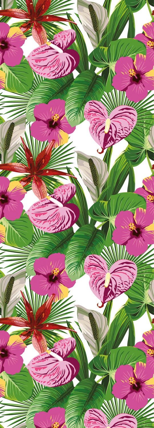queence Vinyltapete »Leo« Motiv   bedruckt   botanisch   floral   gemustert günstig online kaufen