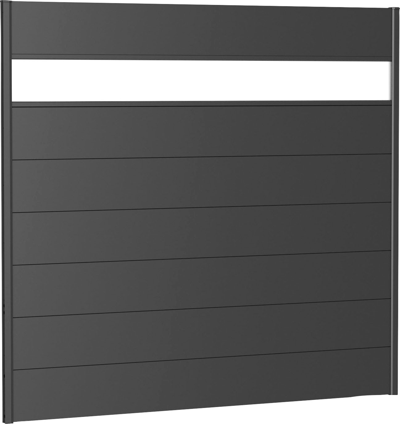 Bild von Biohort Sichtschutzelement, 7 Metall-Paneele, 1 Acrylglas-Paneel und 2 Schienen, LxH: 194x182 cm