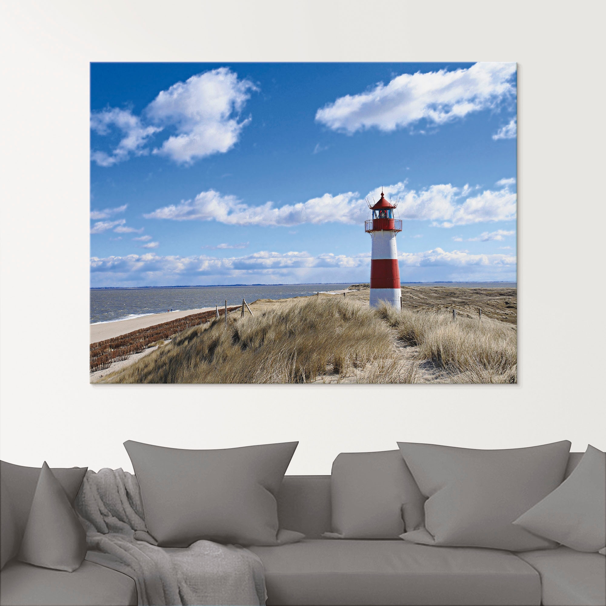 Artland Glasbild »Leuchtturm Sylt«, Gebäude, (1 St.), in verschiedenen Größen