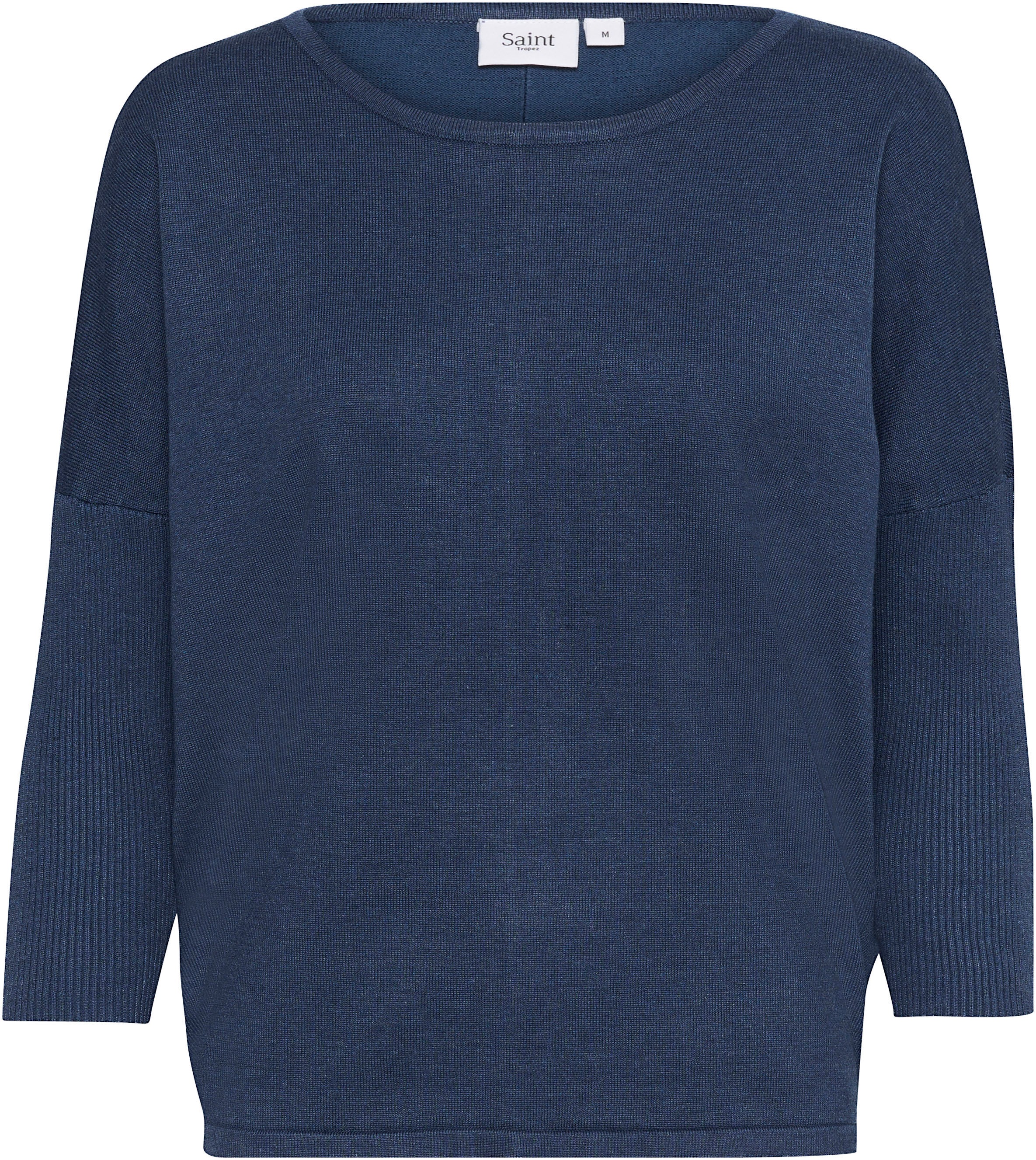 Saint Tropez Rundhalspullover »A2561, MilaSZ R-Neck« Feinstrick mit Viskose, Casual Fit