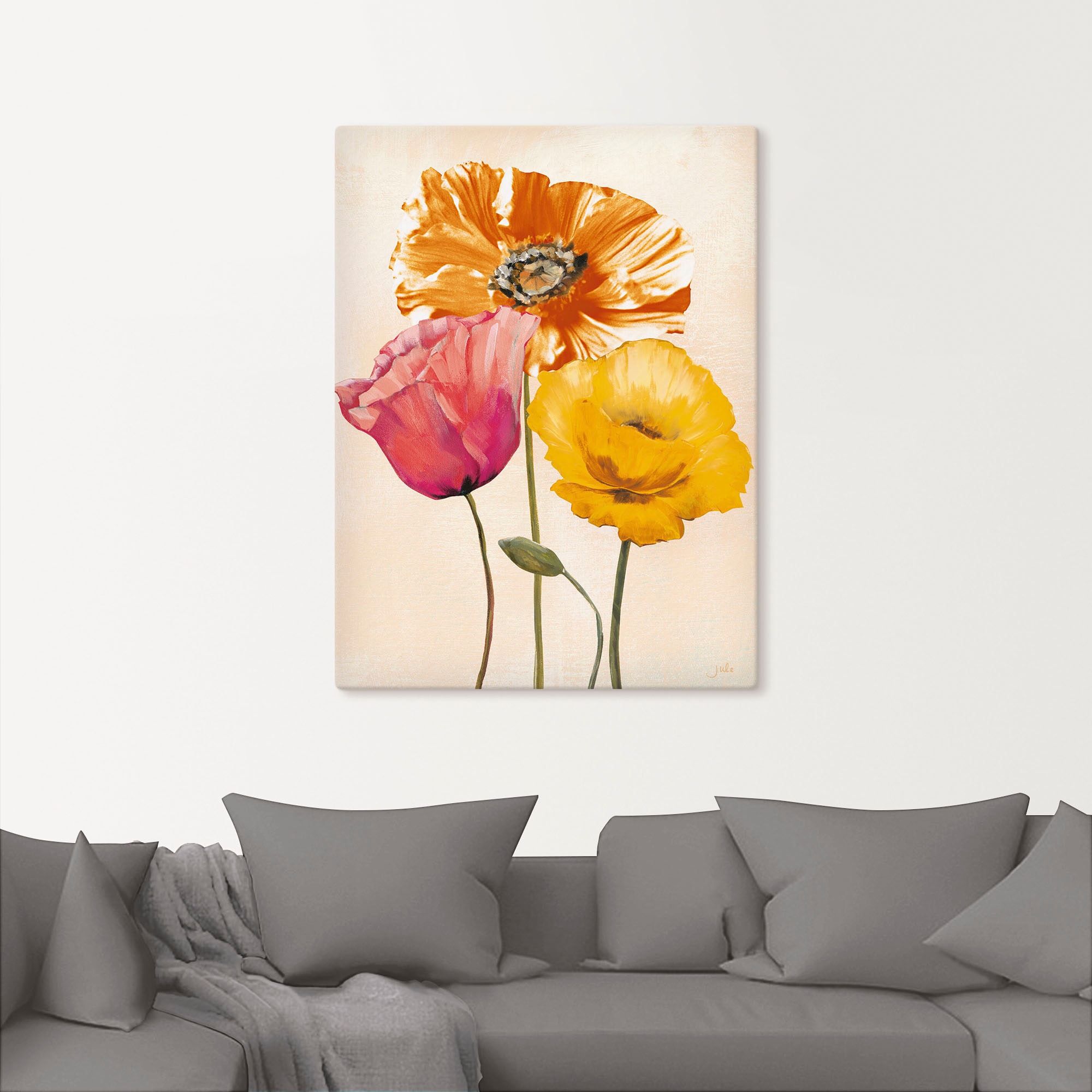 Artland Wandbild »Bunte Mohnblumen II«, Blumenbilder, (1 St.), als Leinwandbild, Poster, Wandaufkleber in verschied. Größen