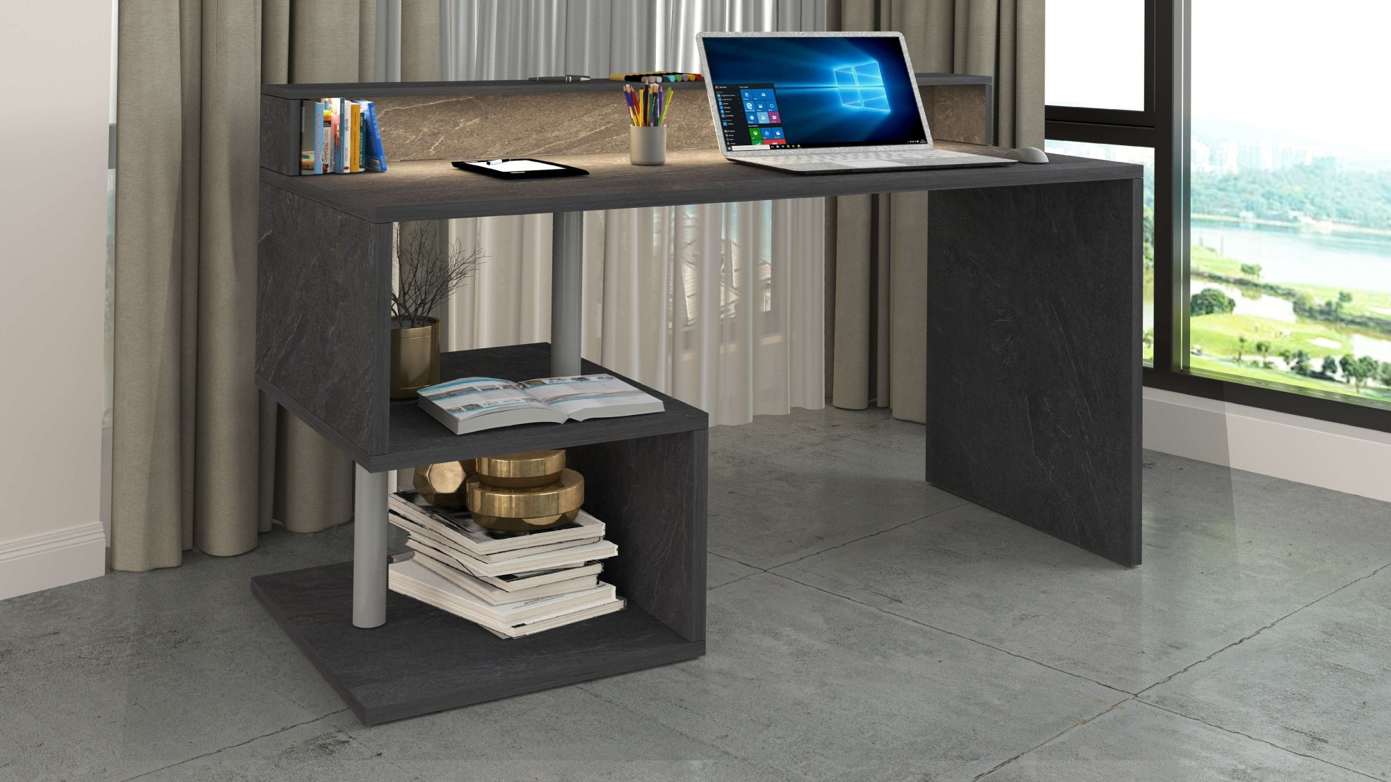 INOSIGN Schreibtisch »Esse, modernes Design«, in verschiedenen Breiten, mit und ohne Monitoraufsatz, Made in Italy