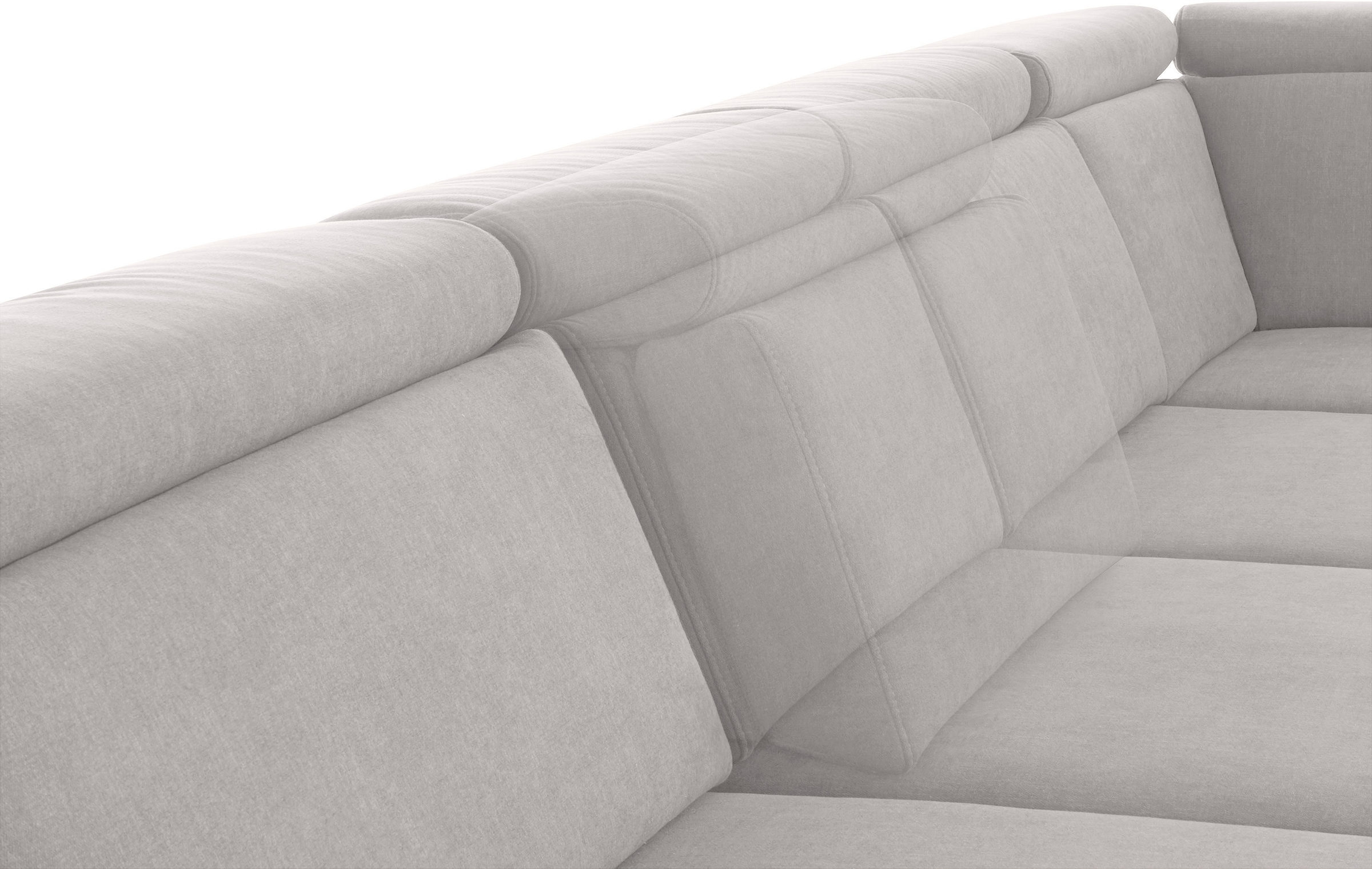 sit&more Wohnlandschaft »Brisbane U-Form«, Fußhöhe 12 cm, inklusive Sitztiefen-, Armteil- und Kopfteilverstellung