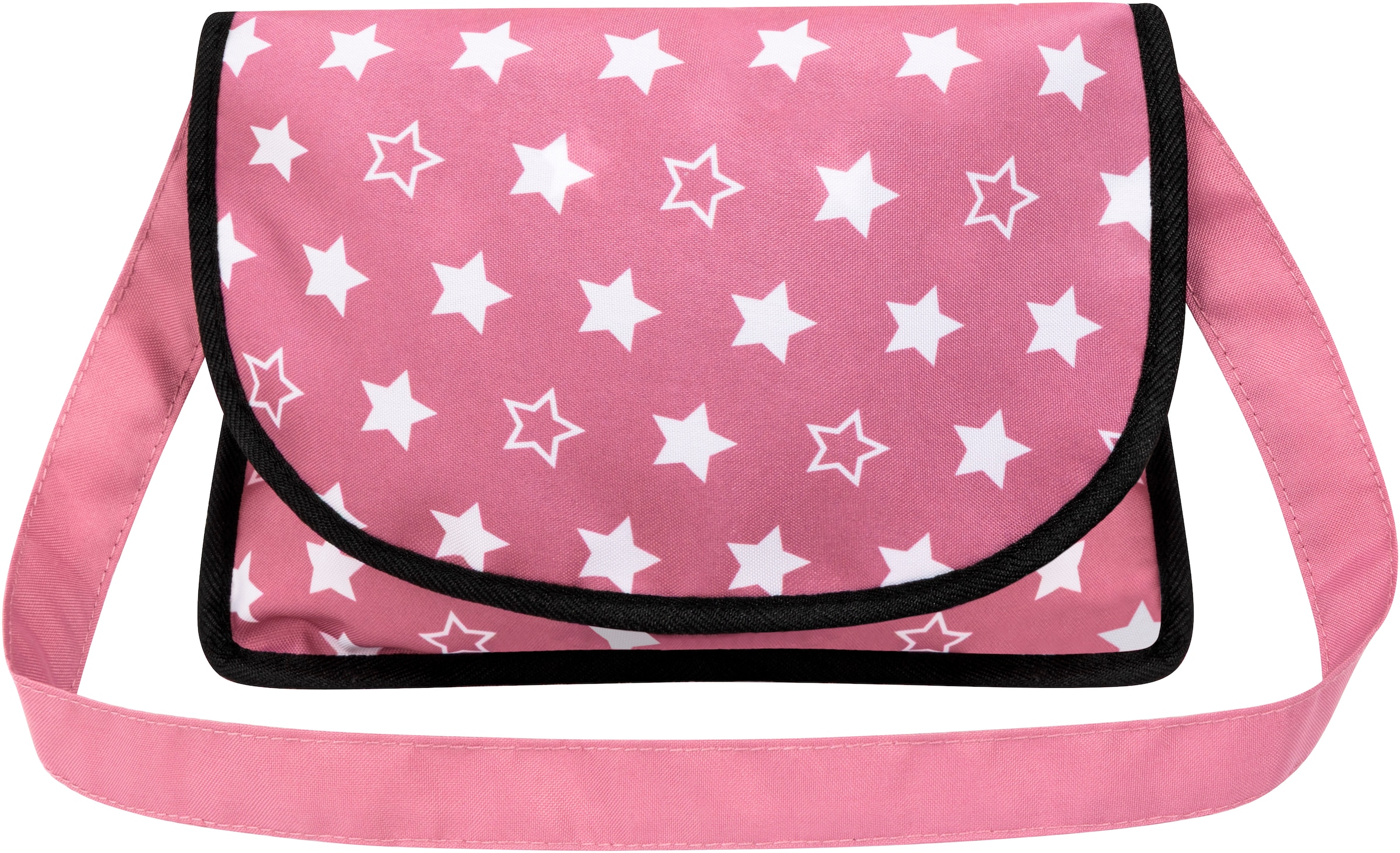 Bayer Puppenbett »Puppen-Reisebett-Set altrosa« inklusive Hochstuhl, Tasche, Teller, Trinkbecher, Besteck, Schnuller