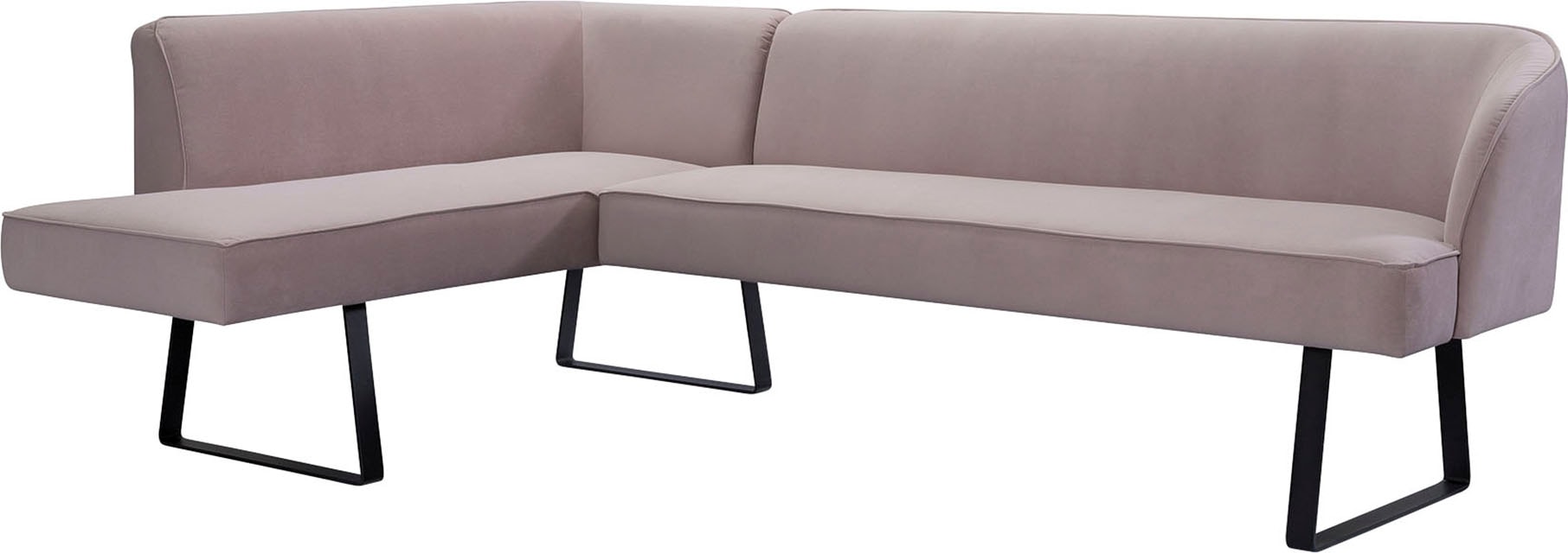 exxpo - sofa fashion Eckbank »Americano«, mit Keder und Metallfüßen, Bezug  in verschiedenen Qualitäten auf Rechnung kaufen | Eckbänke