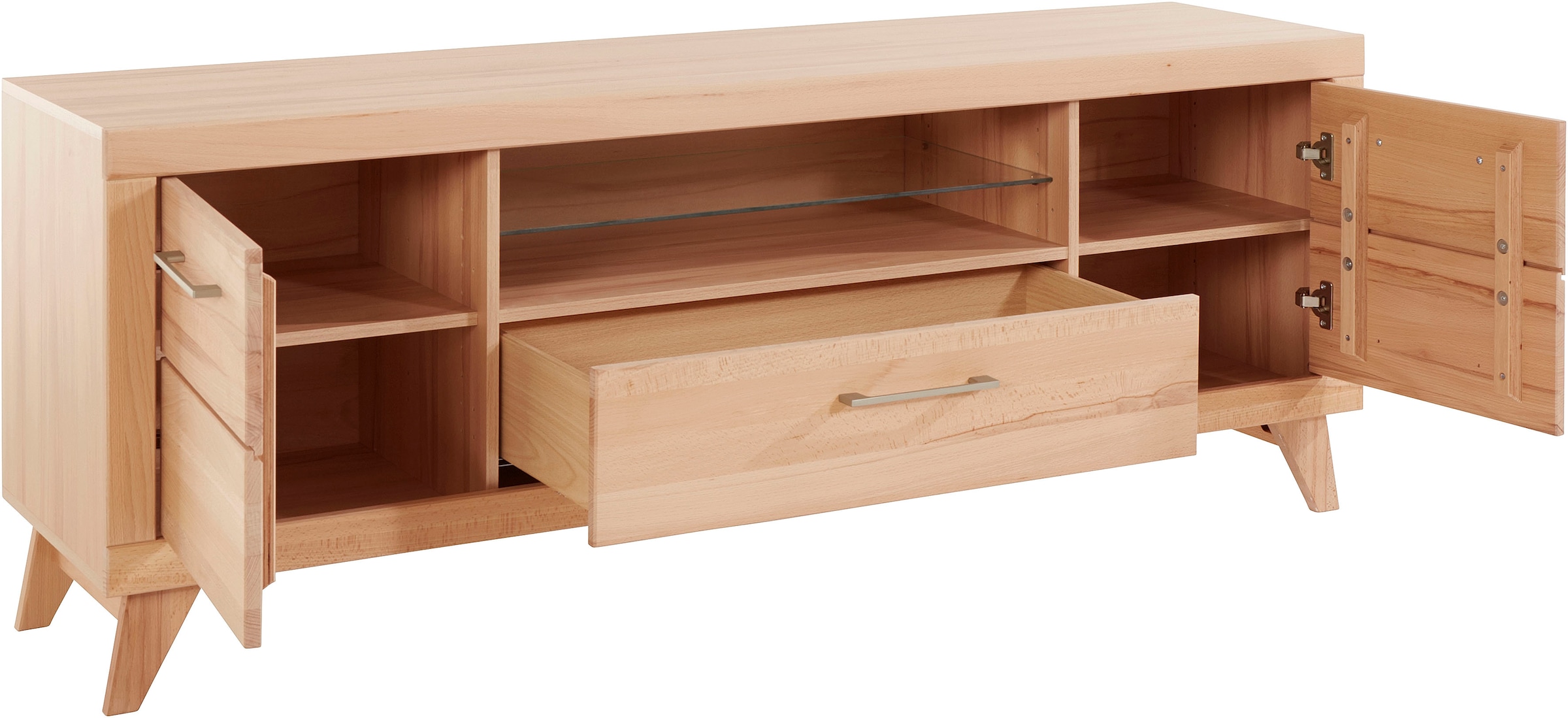 VOGL Möbelfabrik Lowboard »1237«, Massivholzfront, Breite ca. 171 cm, mit Softclose Funktion