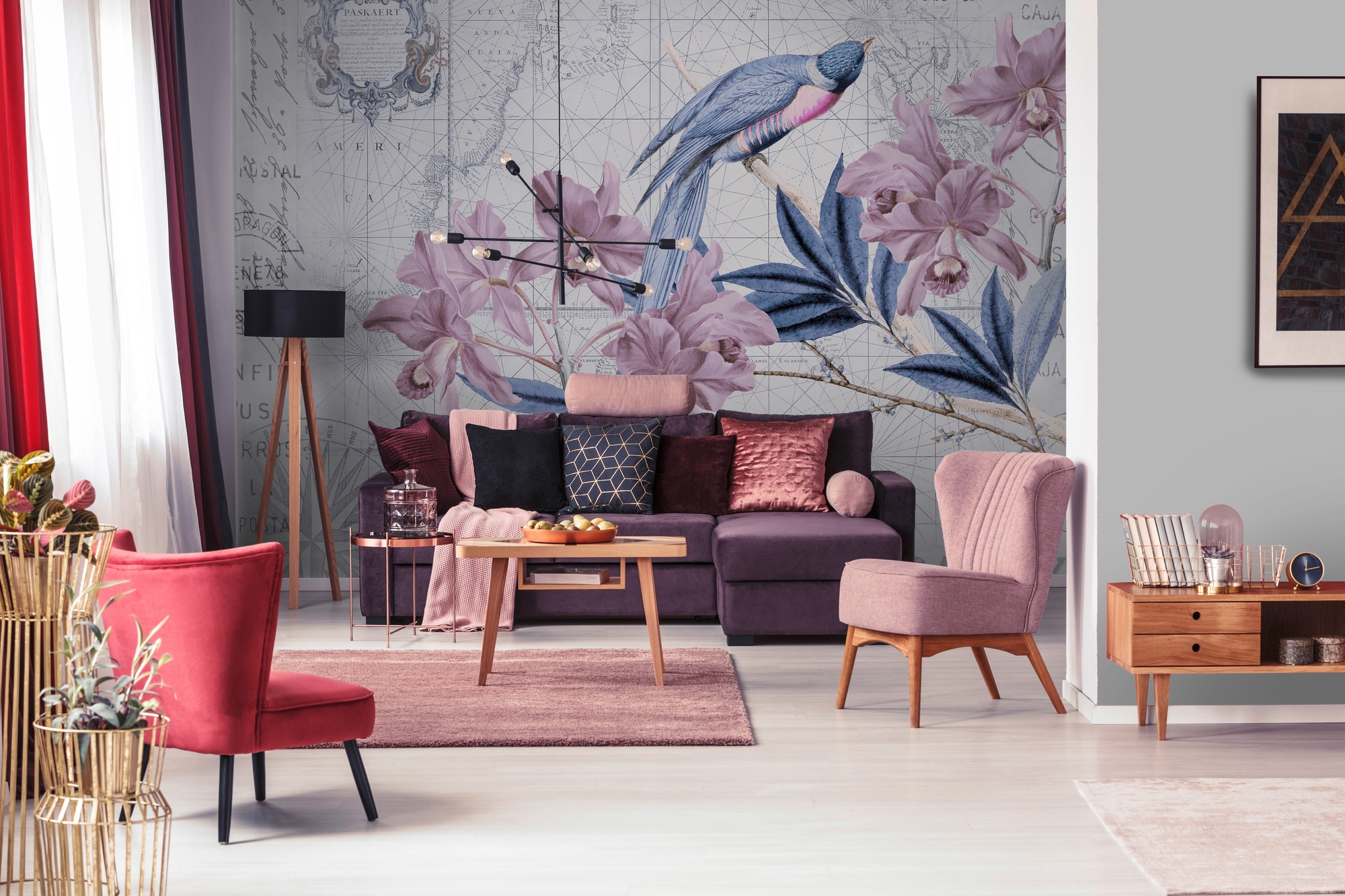 living walls Fototapete »ARTist Bird Discovery« Vlies, Wand, Schräge