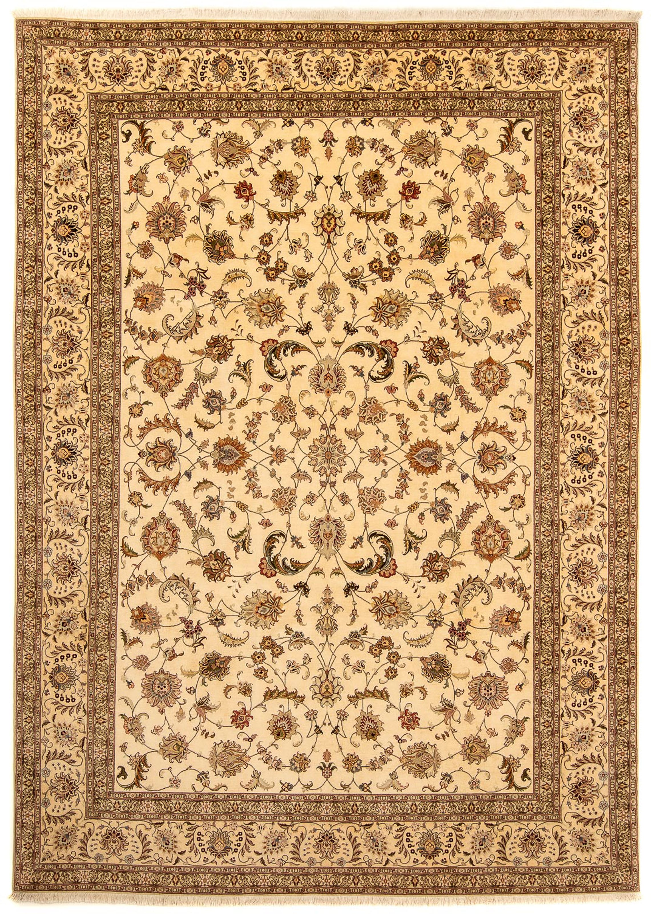 morgenland Orientteppich »Perser - Täbriz - Royal - 364 x 252 cm - beige«, günstig online kaufen