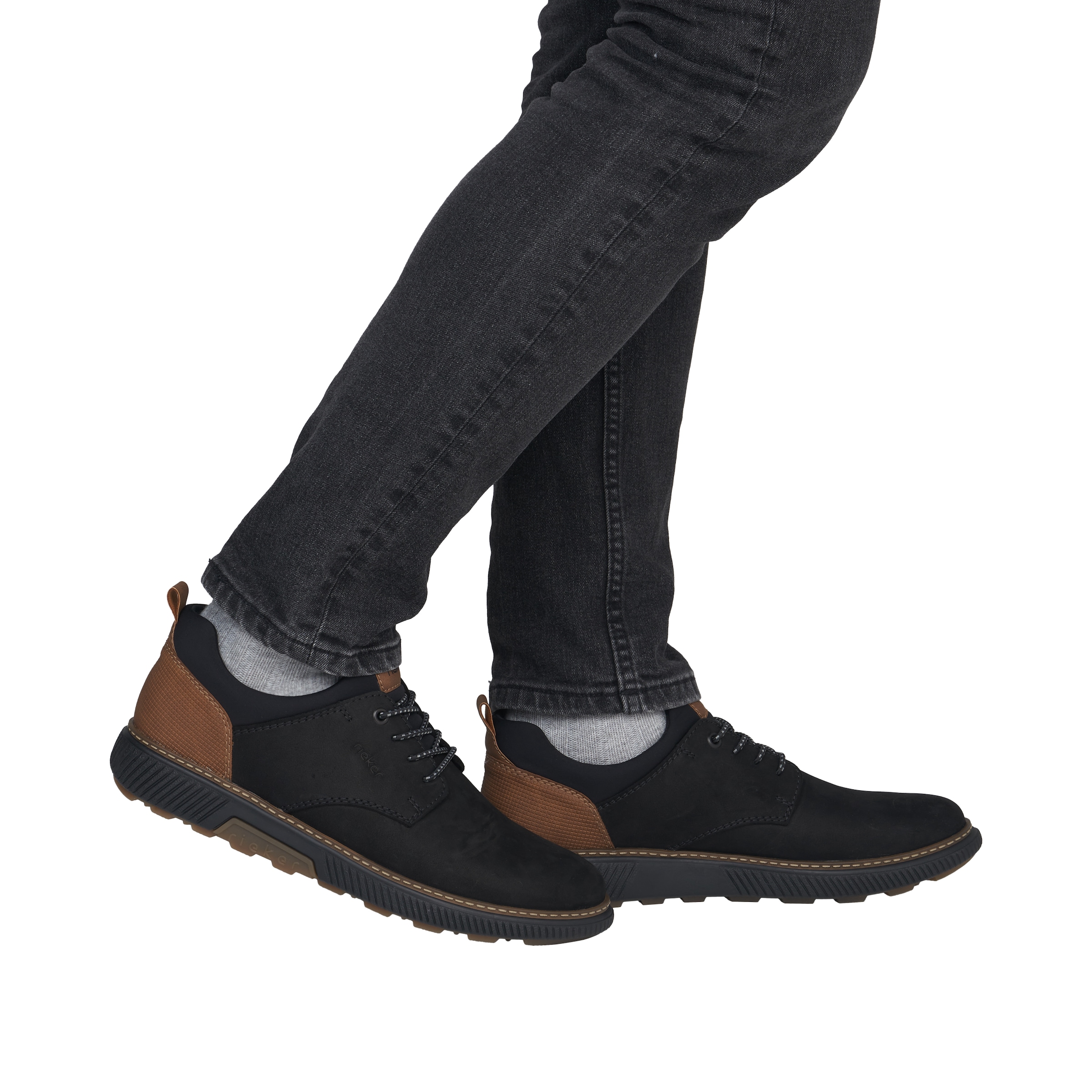 Rieker Slip-On Sneaker  Halbschuh, Schlupfschuh, Freizeitschuh, Elastik-Einstieg, schmale Form