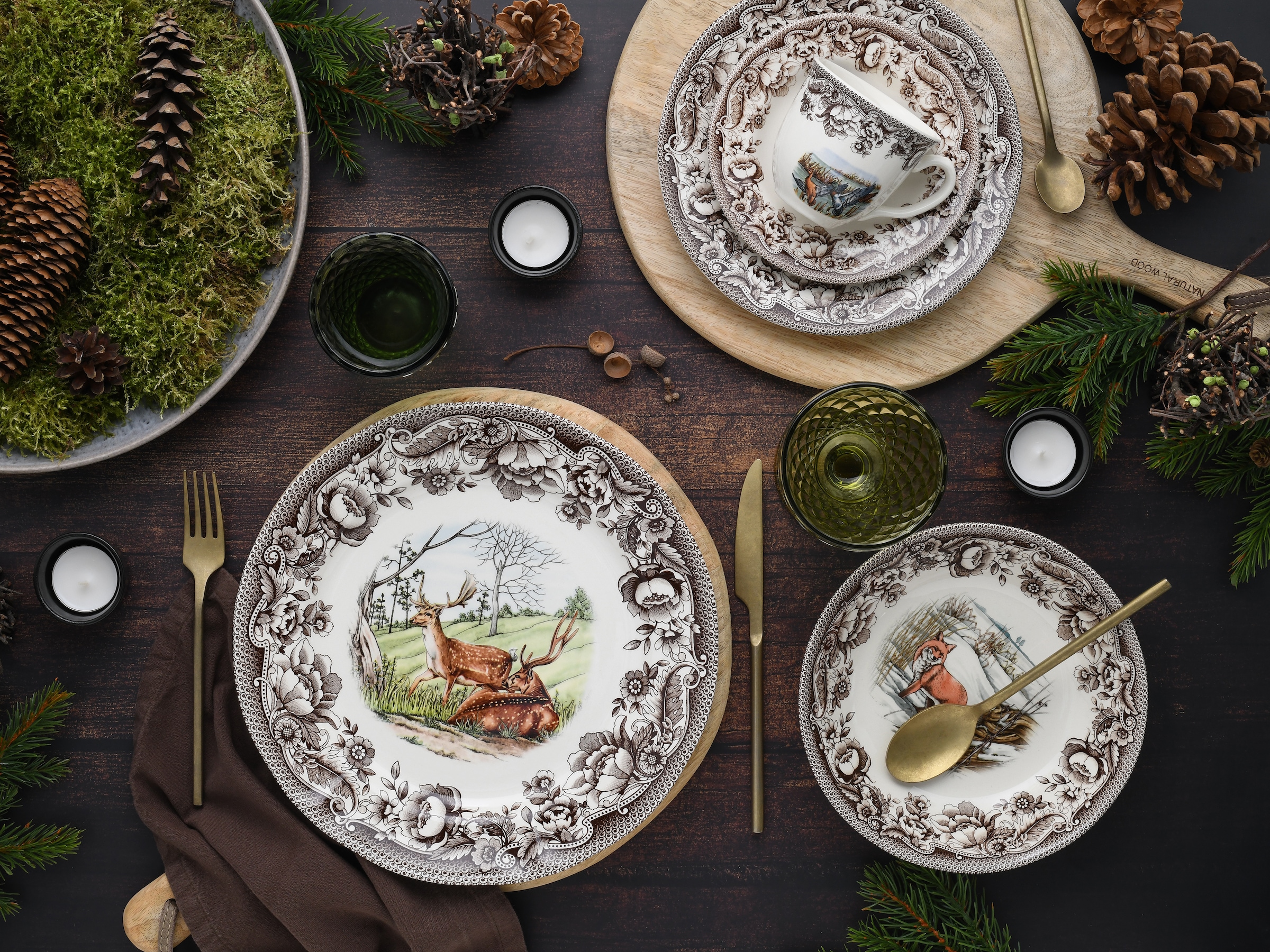 CreaTable Kombiservice »Haydon Grove, Kombi-Service 30-tlg«, (Set, 30 tlg.), Tiermotive, Landhausstil