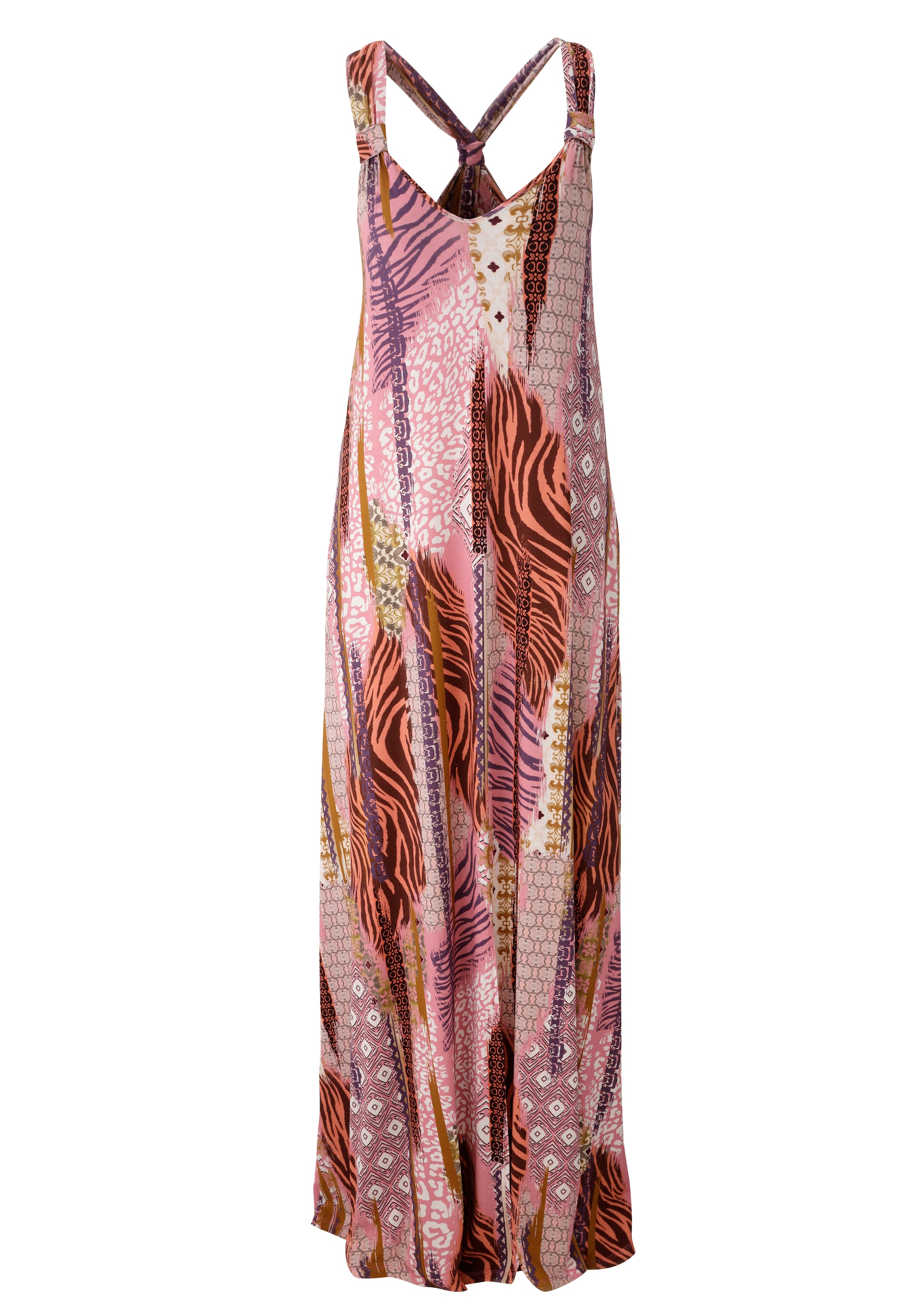 Aniston CASUAL Sommerkleid Eingrifftaschen mit fantasievollen Patch-Drucken