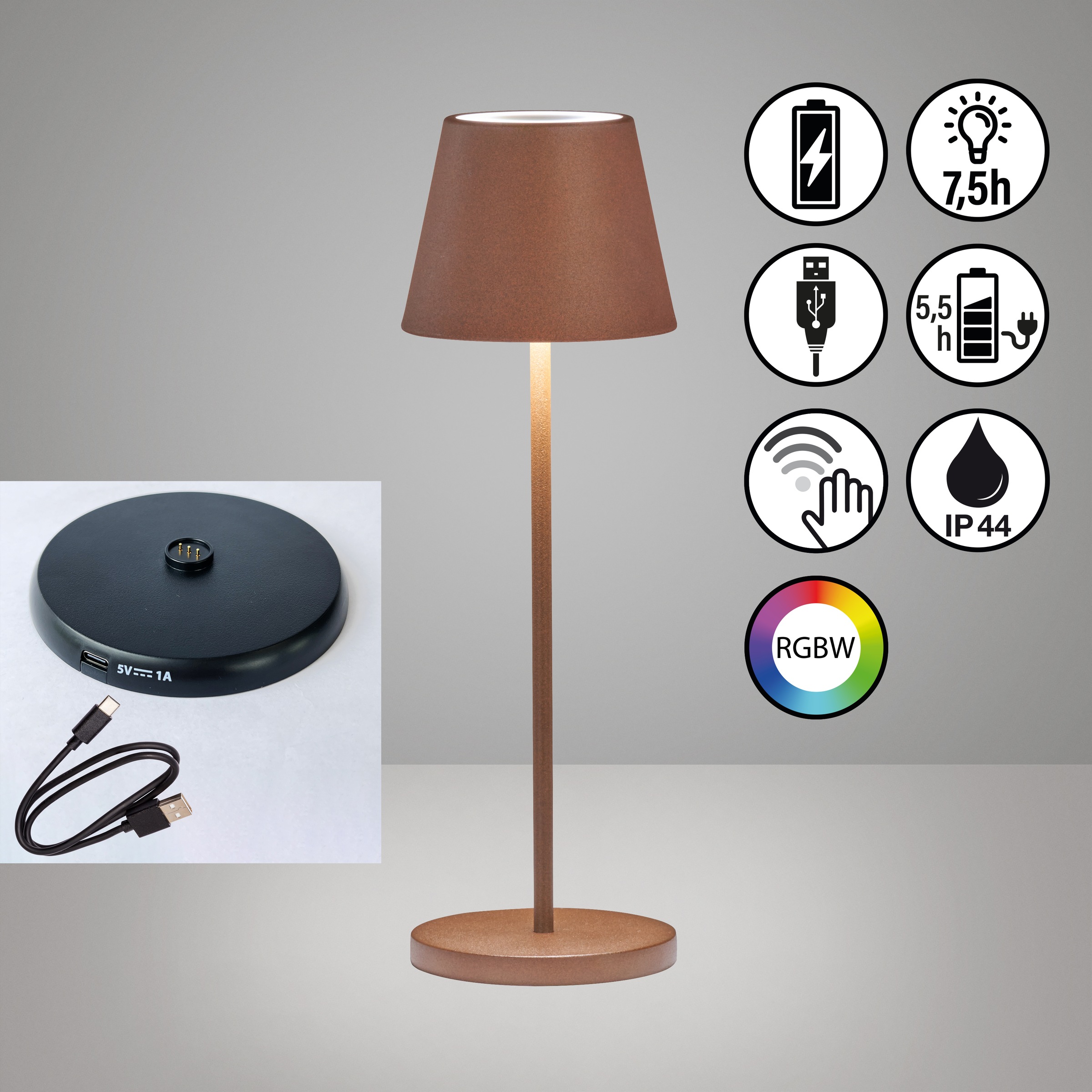 easy! BY FHL Außen-Tischleuchte »Cosenza 2.0«, 1 flammig, Leuchtmittel LED-Modul | LED fest...