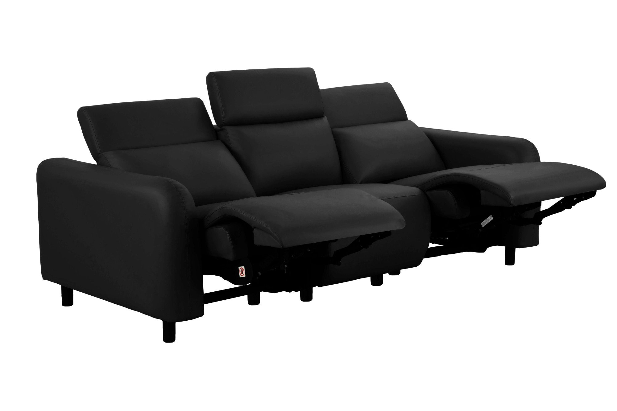 Home affaire 3-Sitzer »SKAANE Kunstleder, 229 cm, manuelle-u. elektrische Relaxfunktion«, Relax-Funktion in 2 Sitzen, Kopfteilverstellung, Federkernpolsterung