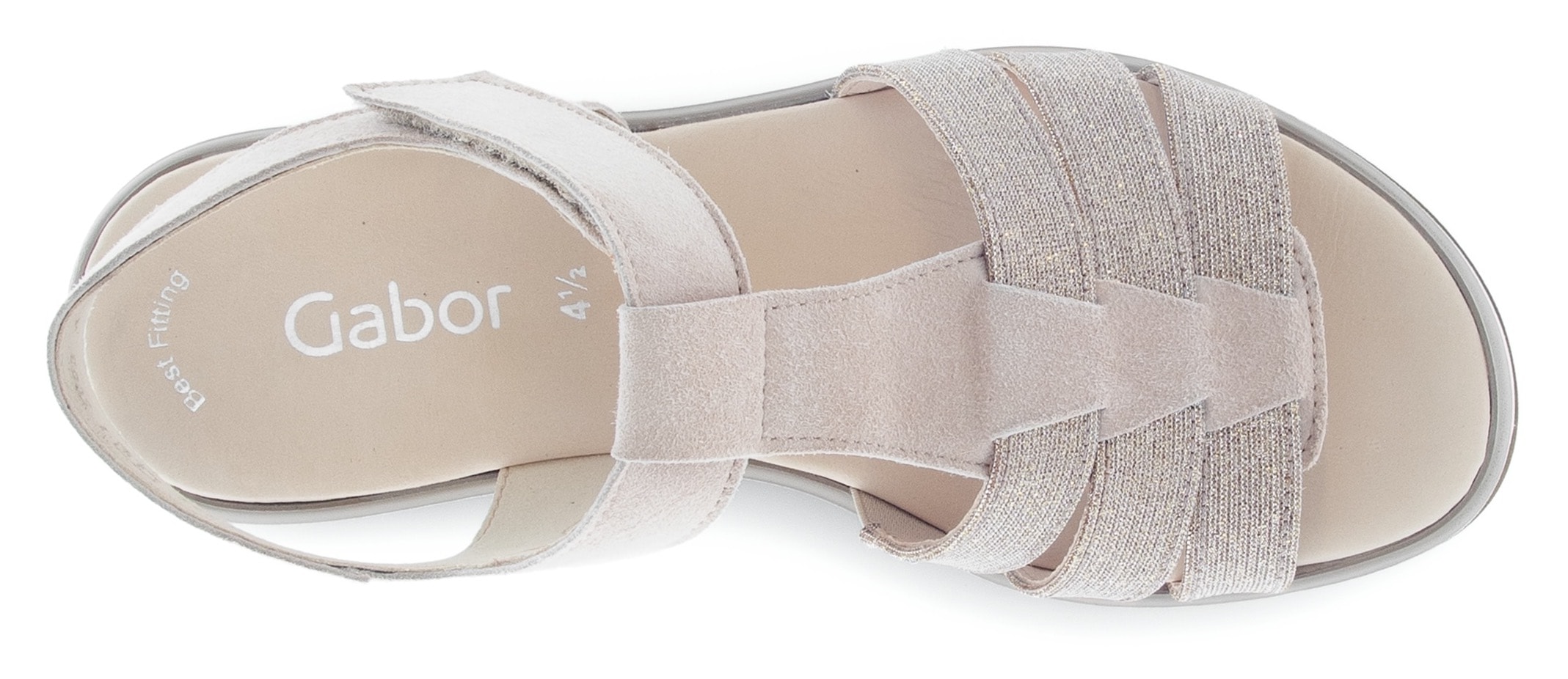 Gabor Sandalette, Plateau, Sommerschuh, Riemchensandale mit Best Fitting-Ausstattung