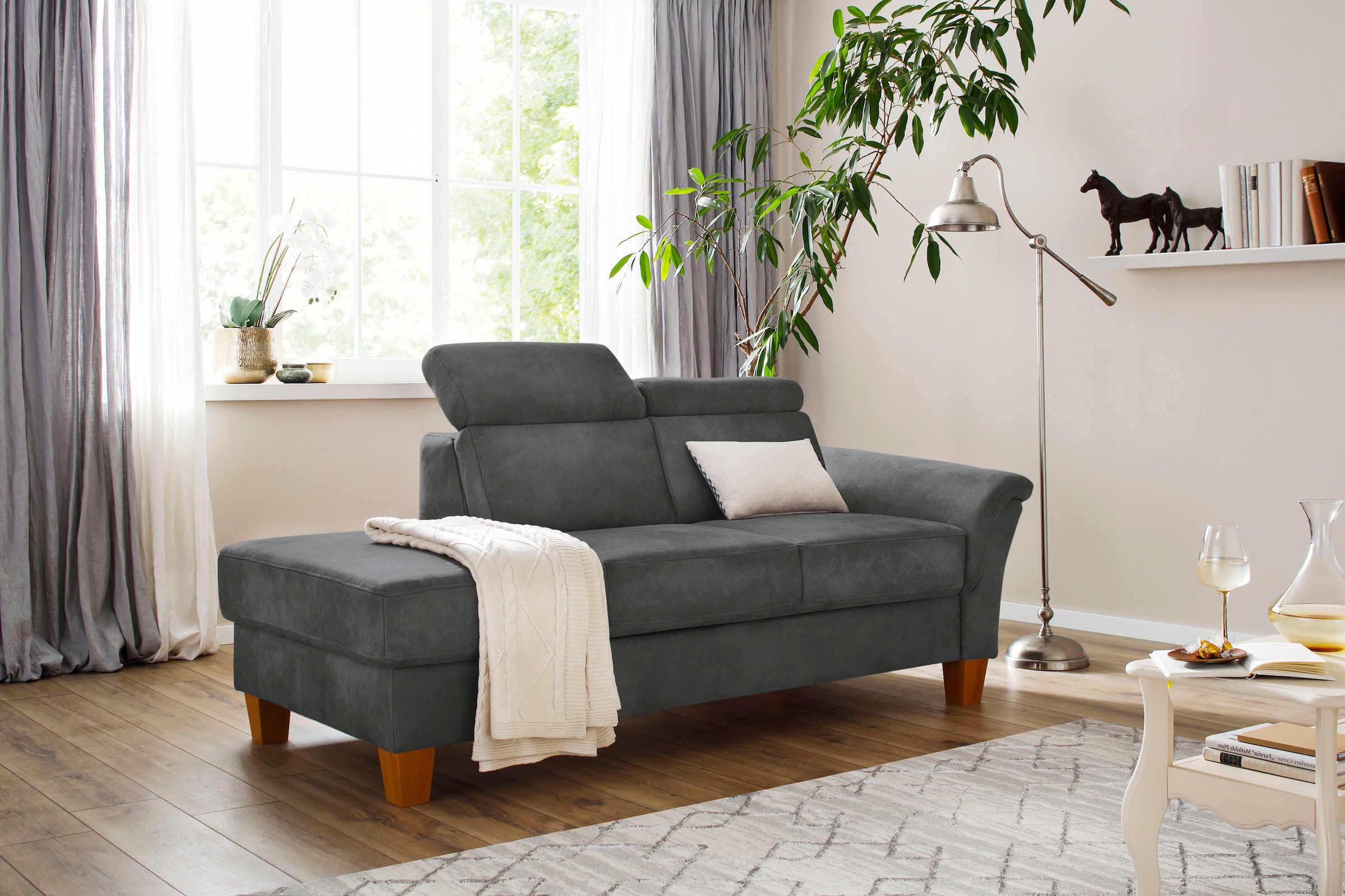 Home affaire Recamiere "Conville" incl. Kopfteilverstellung, Federkern, wah günstig online kaufen