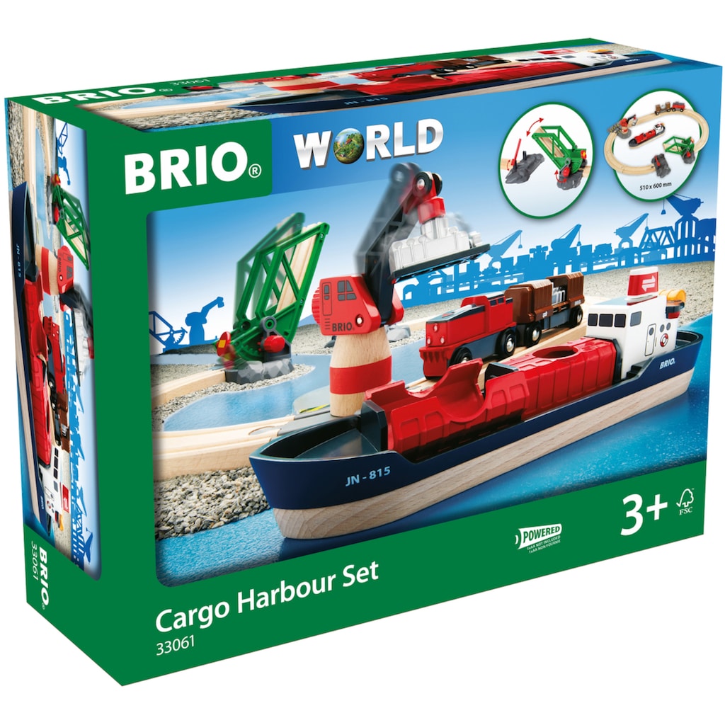 BRIO® Spielzeug-Eisenbahn »BRIO® WORLD, Container Hafen Set«, (Set)