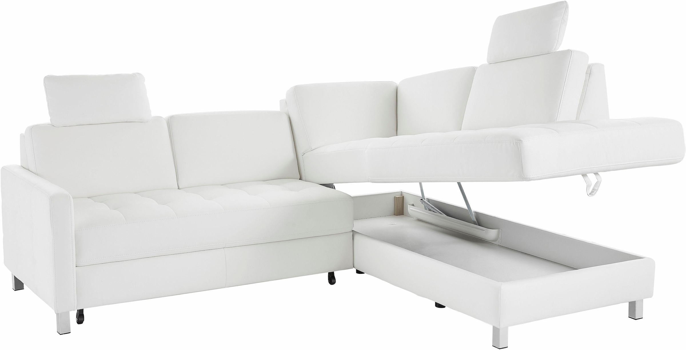 sit&more Ecksofa »Pablo L-Form«, wahlweise mit Bettfunktion