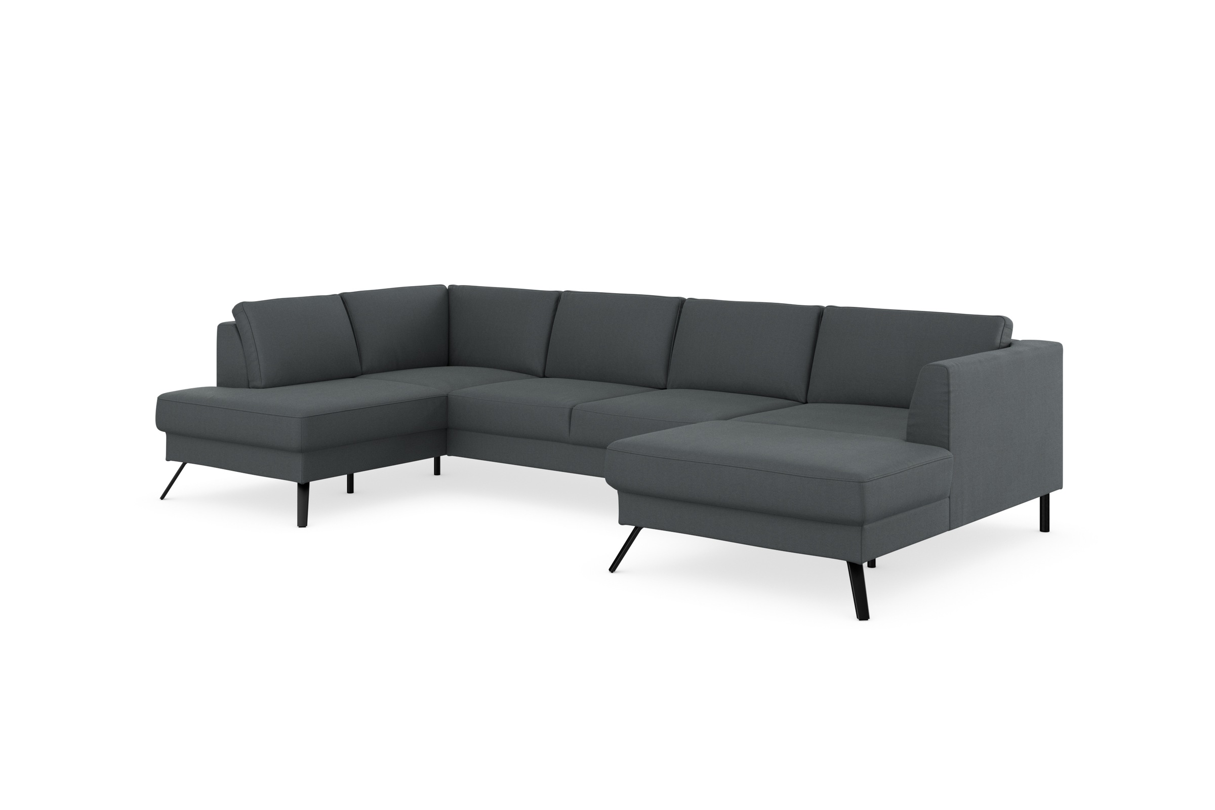 sit&more Wohnlandschaft »Lindholm U-Form«, mit Sitztiefenverstellung und Federkern