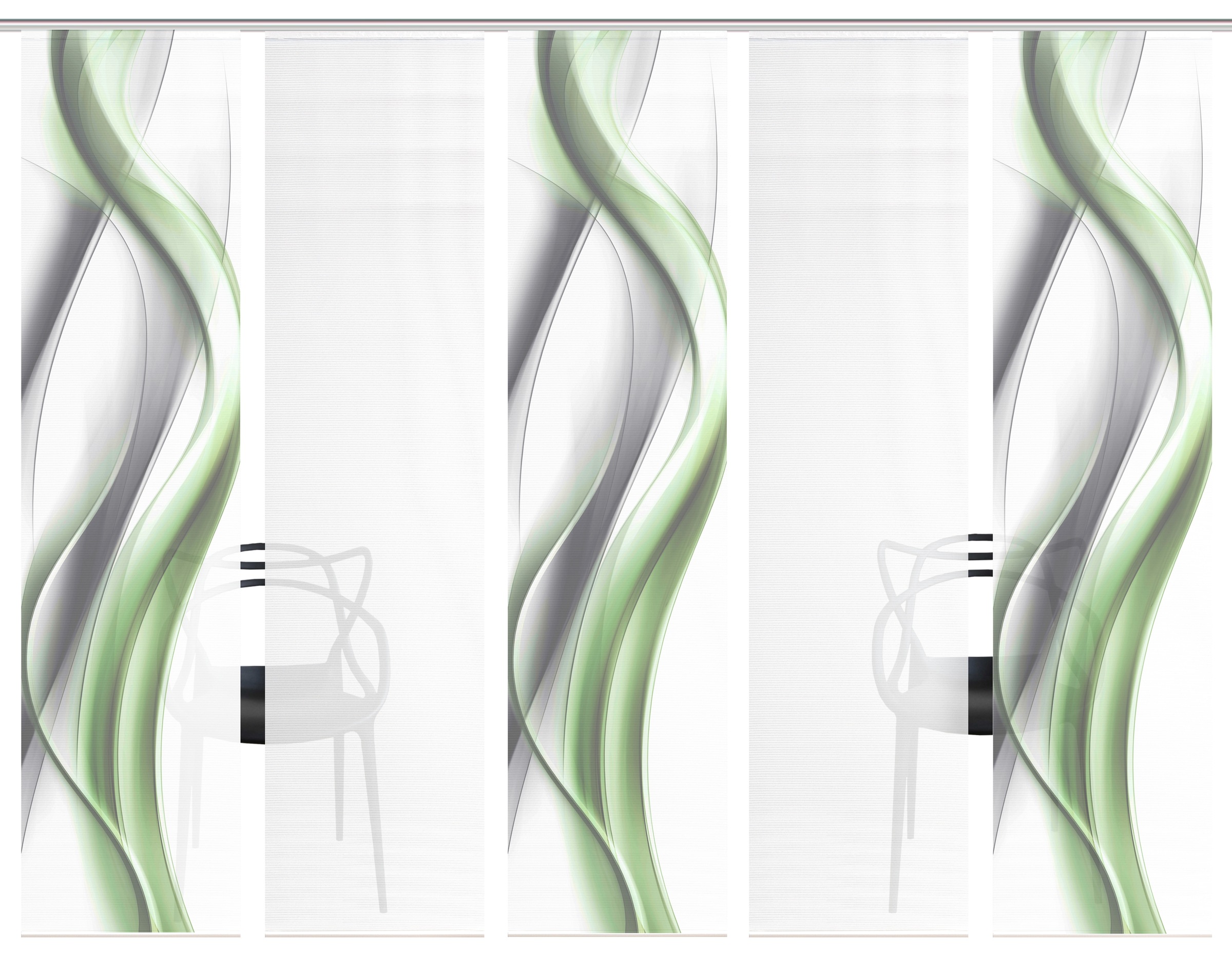 Vision S Schiebegardine »CARA« Paneelwagen 5 Stk. tlg. Schiebevorhang,Bambu günstig online kaufen