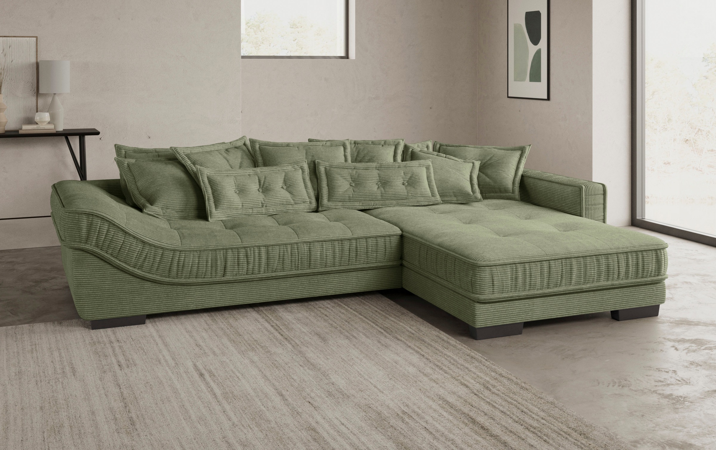 Mr. Couch Ecksofa »Diwan II, L-Form«, Wahlweise mit Kaltschaumpolsterung bis 140 kg belastbar