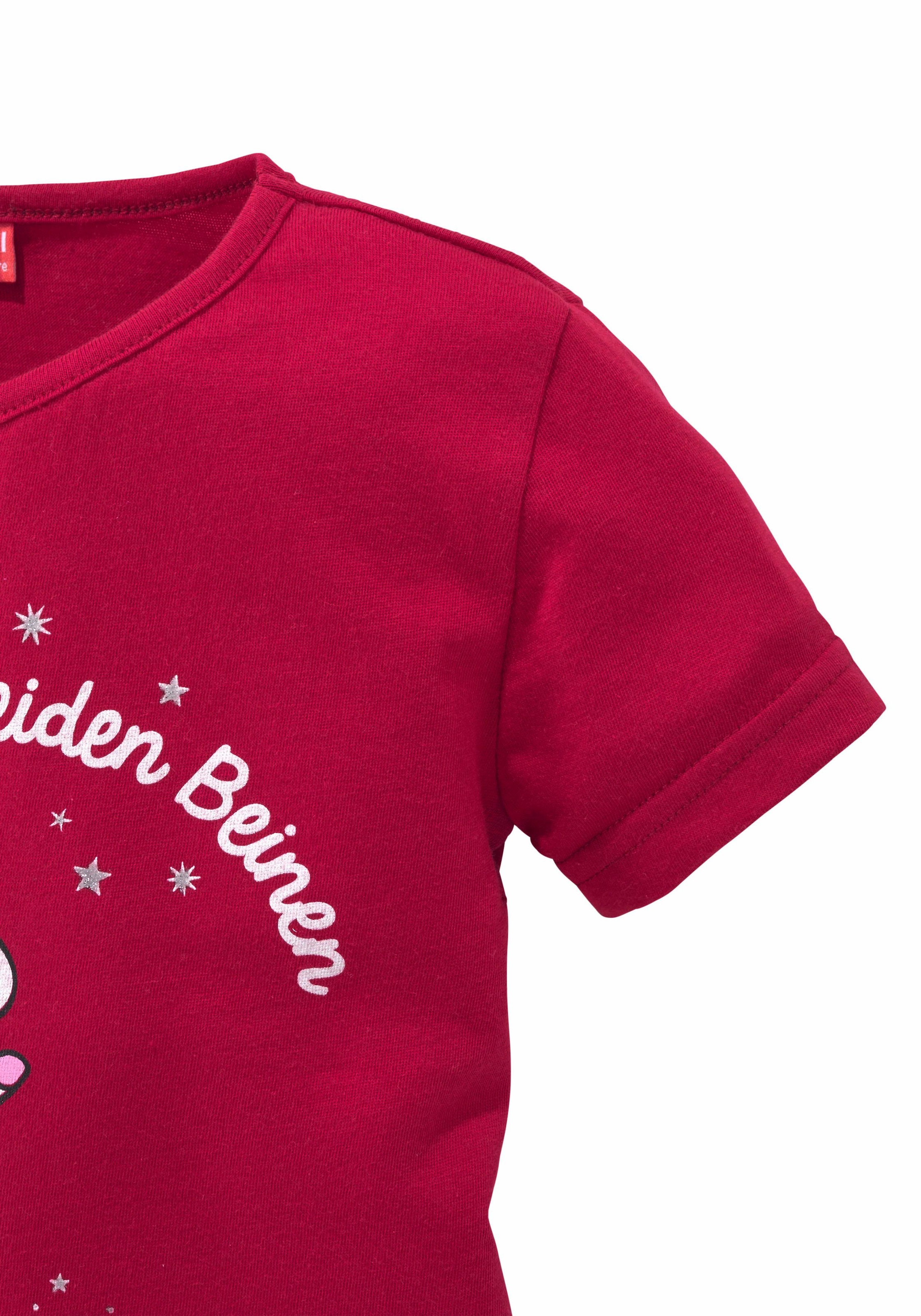 KIDSWORLD T-Shirt », Druck "Einhorn" mit Glitzereffekten«