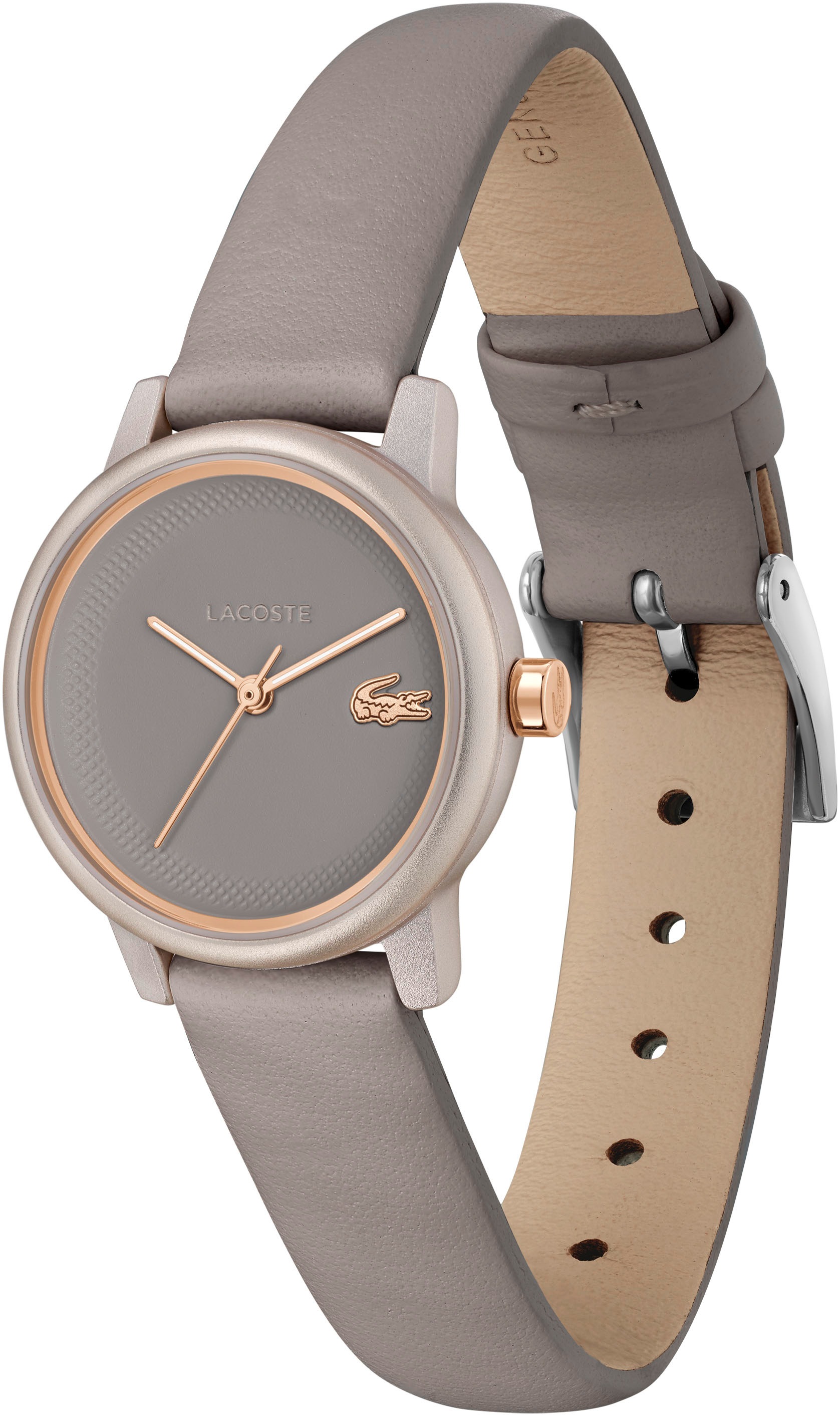 Lacoste Quarzuhr »LACOSTE 12.12 SWIFT«, Armbanduhr, Damenuhr, Lederarmband, analog