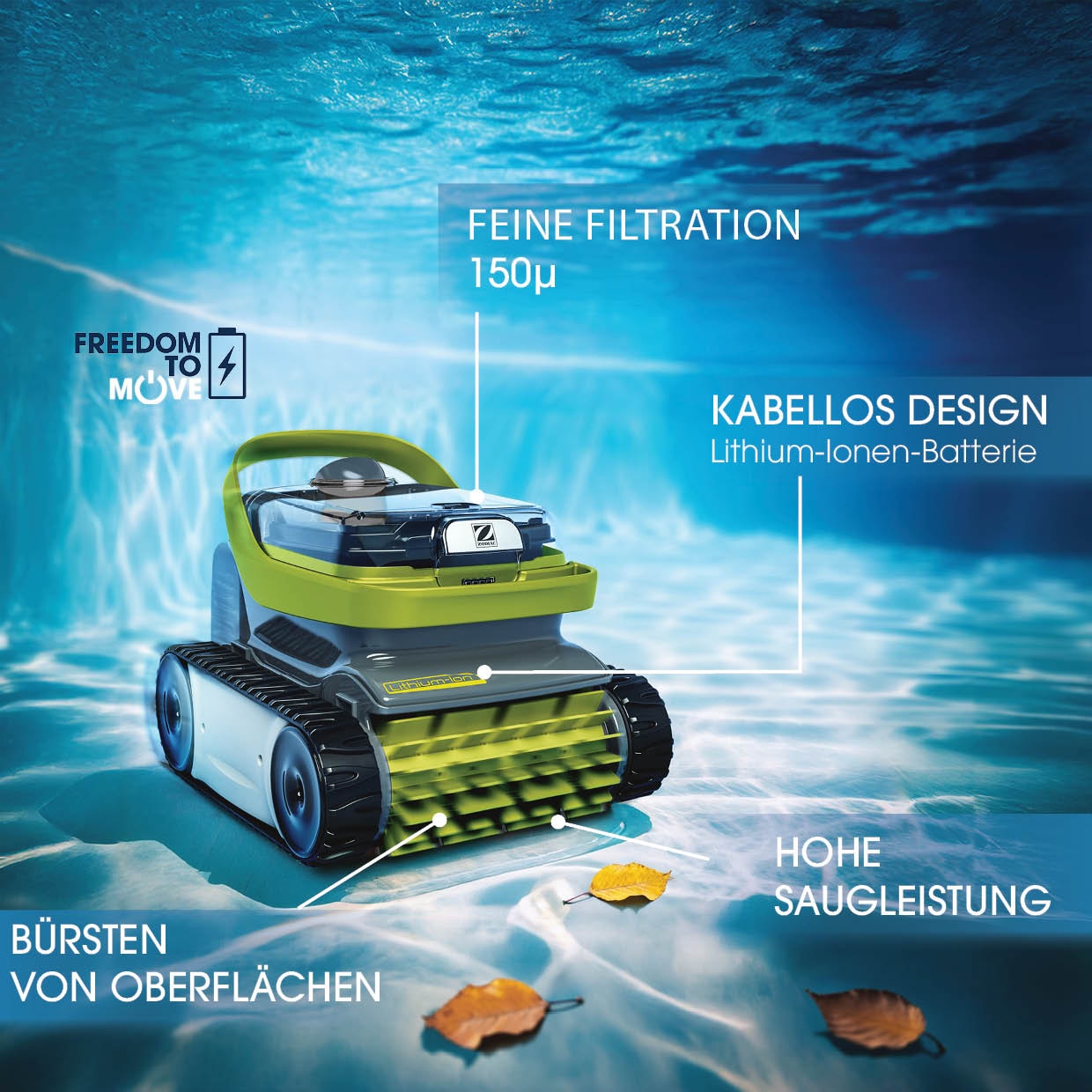 ZODIAC® Poolroboter »»Pixel««, (Akku Pool Reiniger), Kabellos