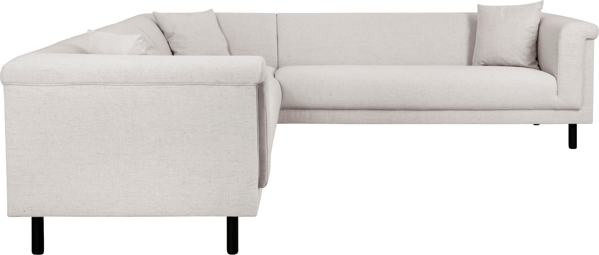 INOSIGN Ecksofa »AGNIA L-Form  B/T/H: 244/244/71 cm«, incl. Zierkissen, gleichschenklig, auch in Cord