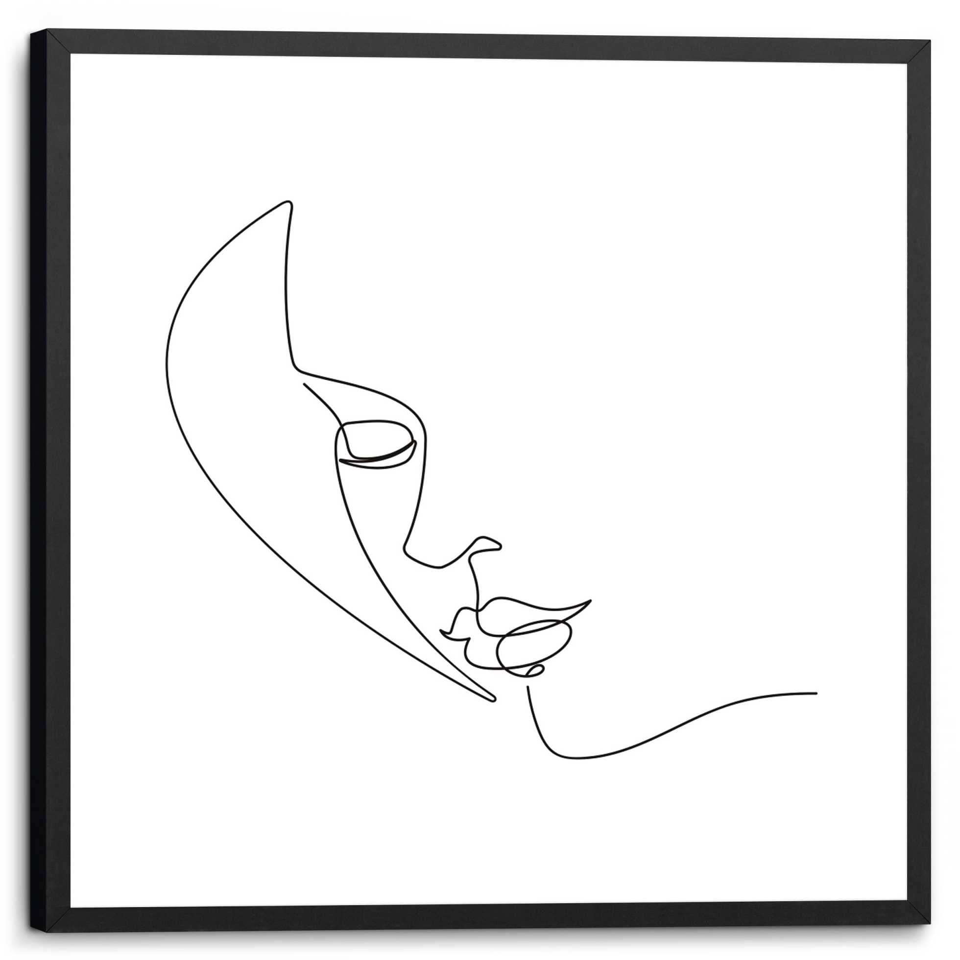 Reinders! Wandbild »Silhouette Gesicht - bestellen Gerahmtes Raten auf Bild«