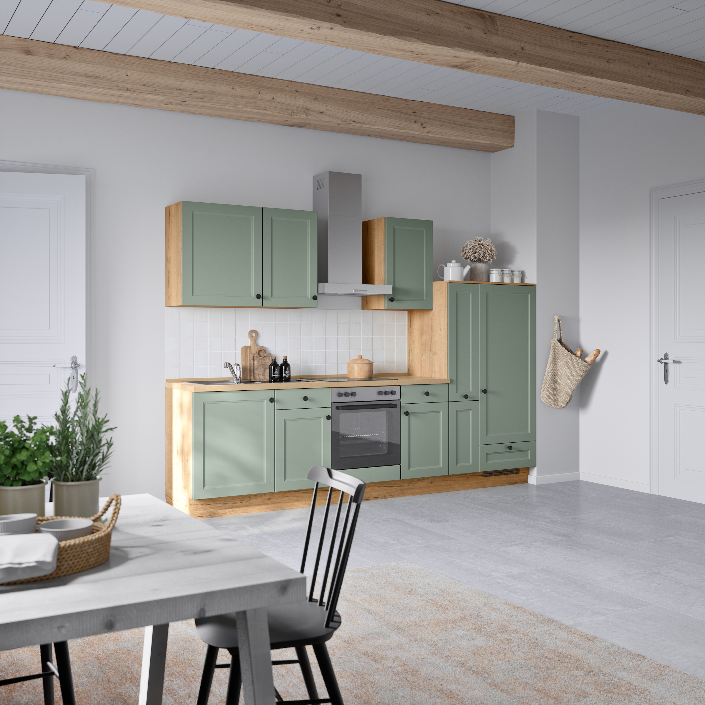 nobilia® Küchenzeile »"Cascada I"«, vormontiert, Ausrichtung wählbar, Breite 300 cm, wahlw. mit E-Geräten