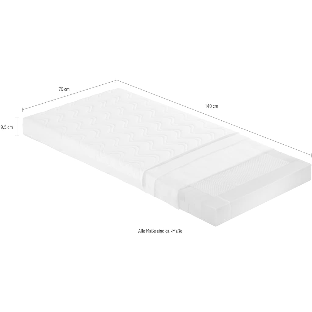PAIDI Babymatratze »"Lotte & Fynn", Steiff by PAIDI«, 10 cm hoch, Raumgewicht: 35 kg/m³, (1 St.)