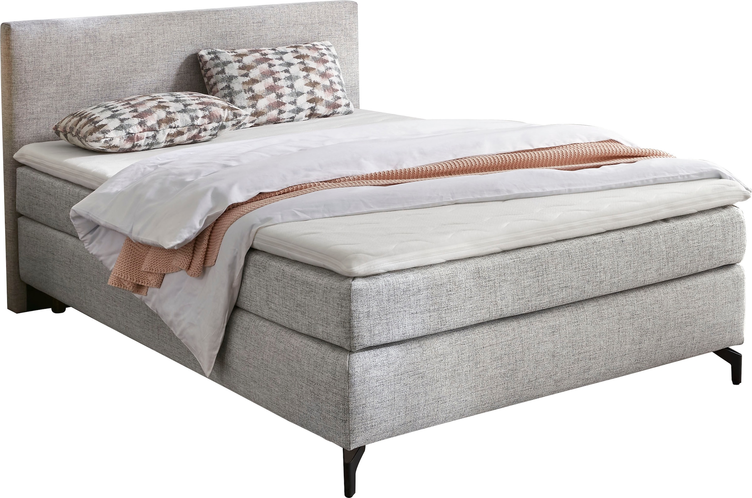 2. Bild von INOSIGN Boxspringbett Alinas, mit Topper und Zierkissen, in unterschiedliche Farbvarianten und Breiten lieferbar