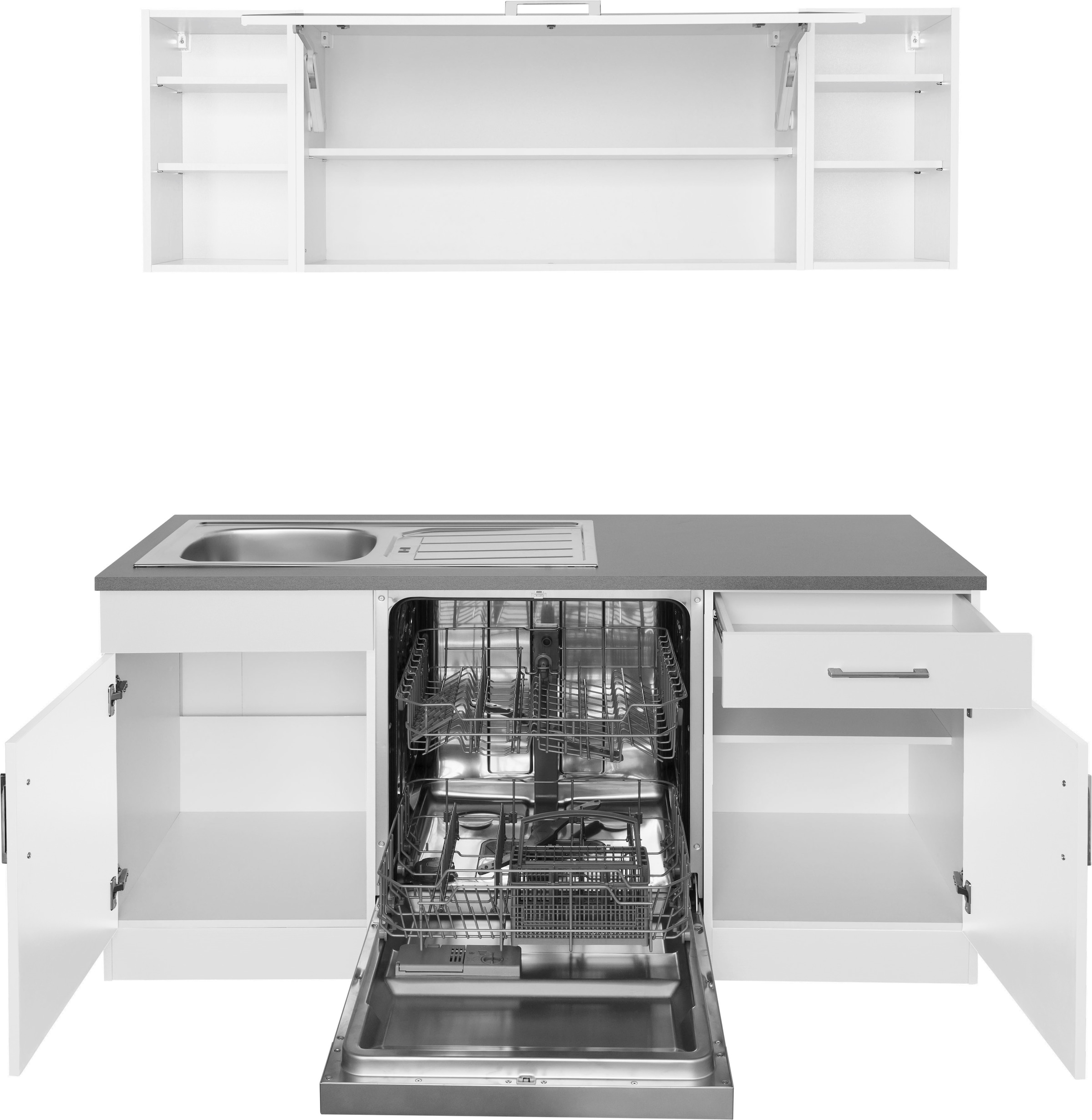 KOCHSTATION Winkelküche »KS-Paris«, mit E-Geräten, Stellbreite 220/220 cm