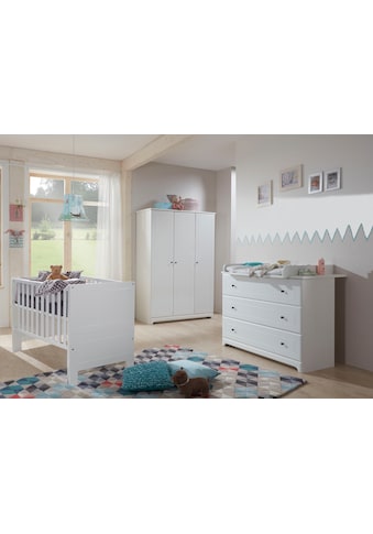 Babyzimmer-Komplettset »Thilo«, (Set, 3 St., Kinderbett, Schrank, Wickelkommode)