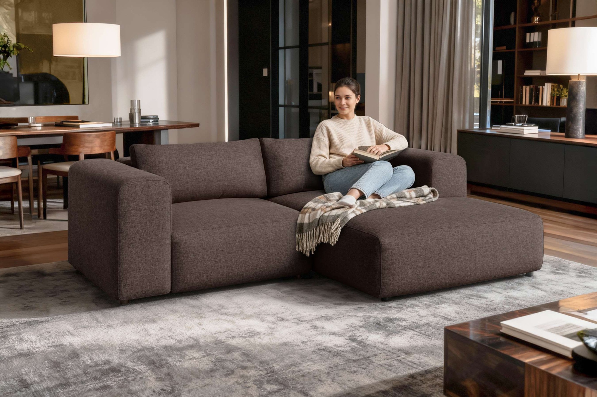 OTTO home Ecksofa »TIARRA Design-Sofa mit Ottomane recht/links bestellbar, günstig online kaufen