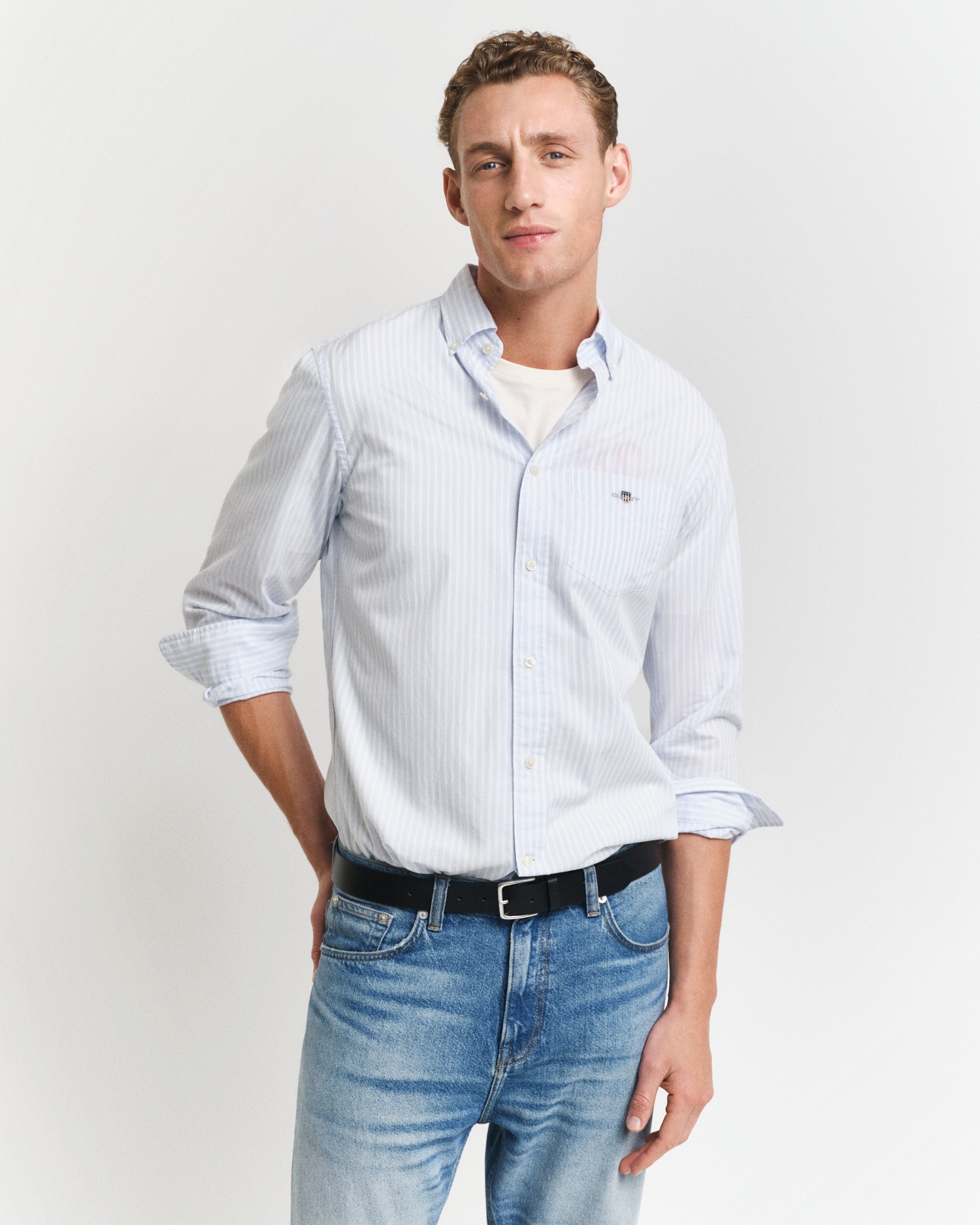 Gant Langarmhemd »REG POPLIN STRIPE SHIRT«