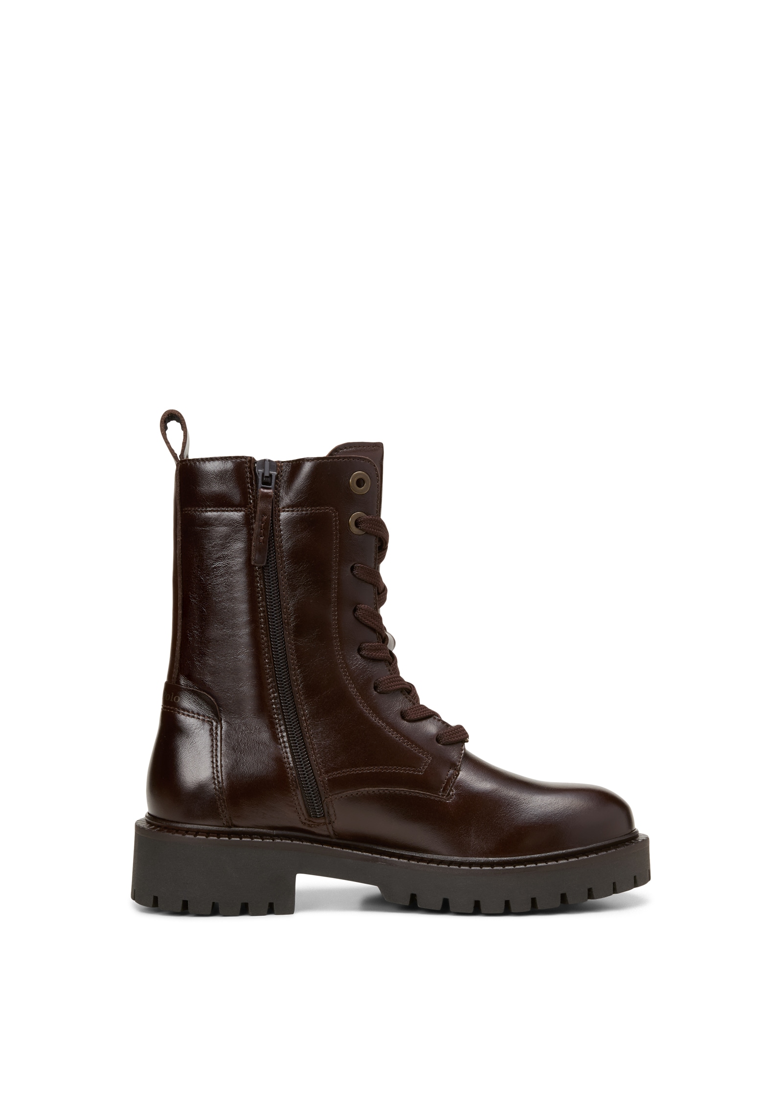 Marc O'Polo Schnürstiefelette »PHIA«, Schnürboots, Blockabsatz, mit Anziehlasche