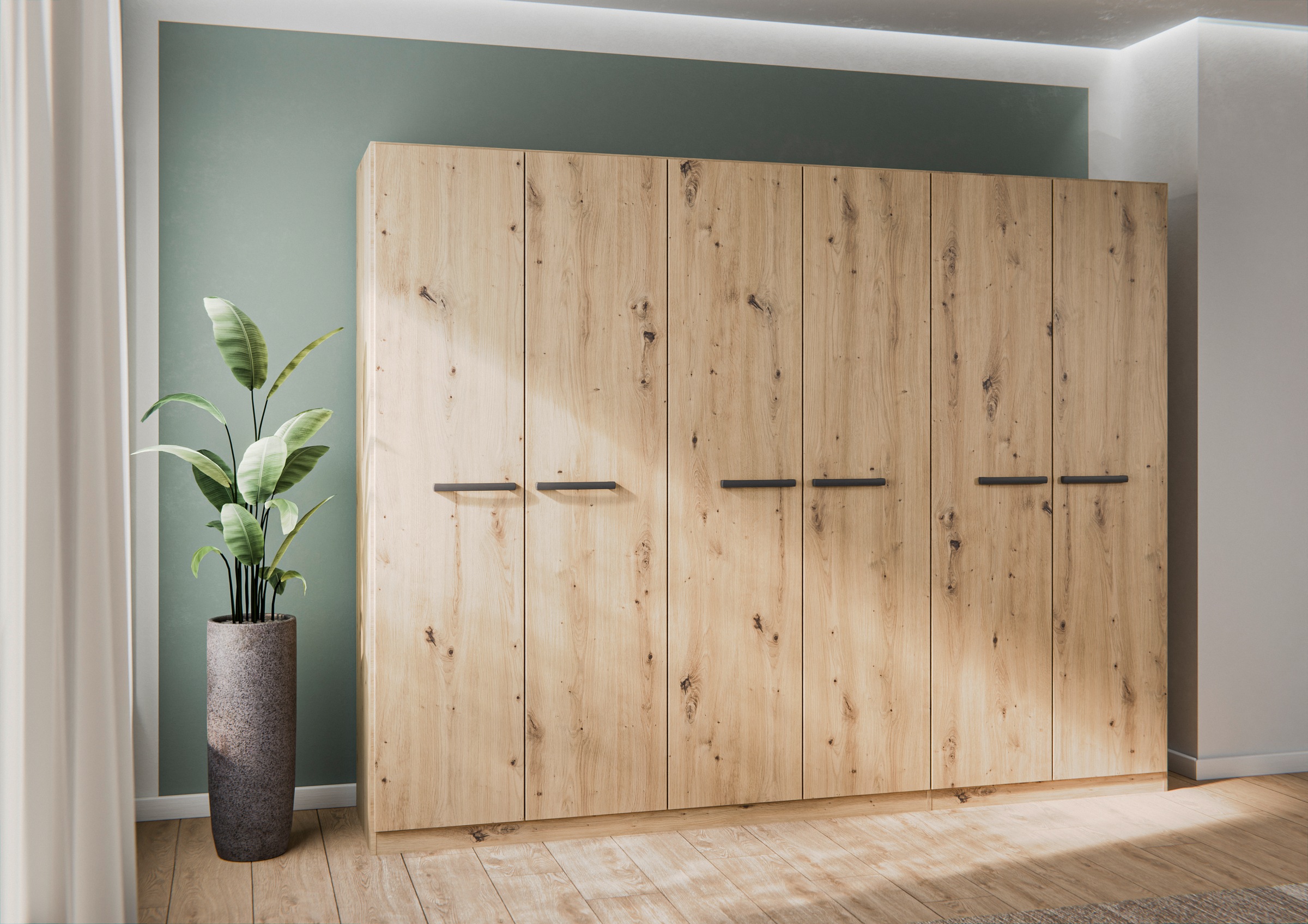 rauch Drehtürenschrank »Kleiderschrank Schrank Garderobe Garderobenschrank Stauraumwunder MODI«, optional mit Spiegel MADE IN GERMANY