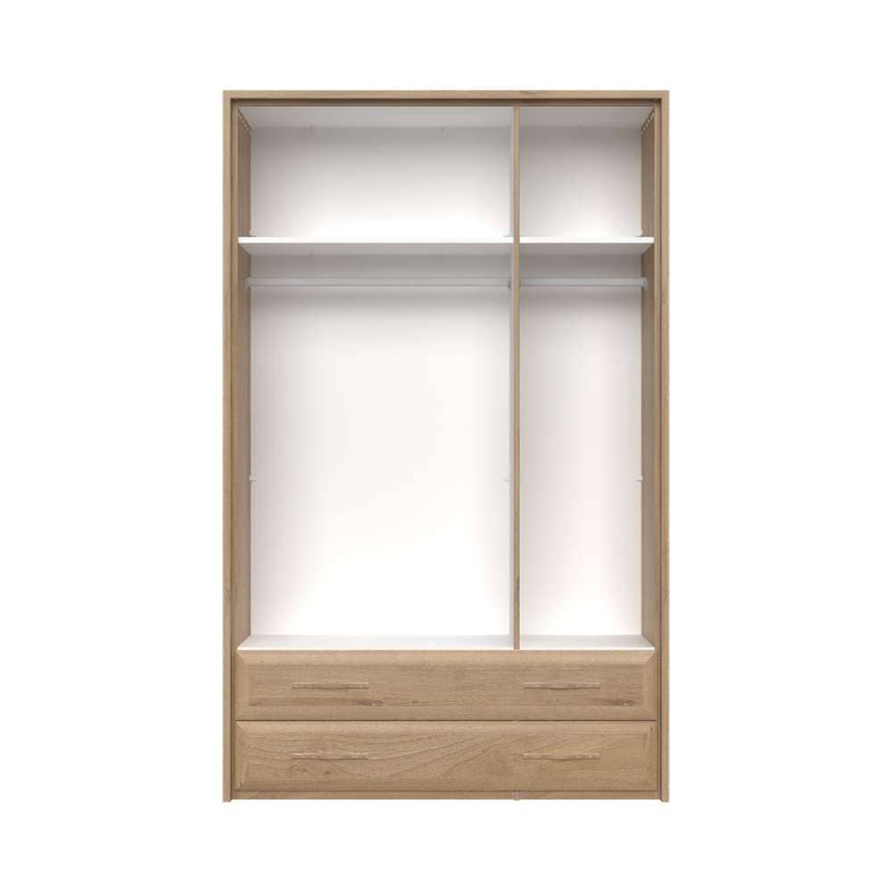 Home affaire Kleiderschrank »Gala, beige hochglänzend UV lackiert, kratzfest, FSC-zertifiziert«, (abgerundete Schubladen aus MDF im Holzdekor, soft-close), mit Beleuchtung und Passpartourahmen, hoher Schrank (224cm), 2 Breiten