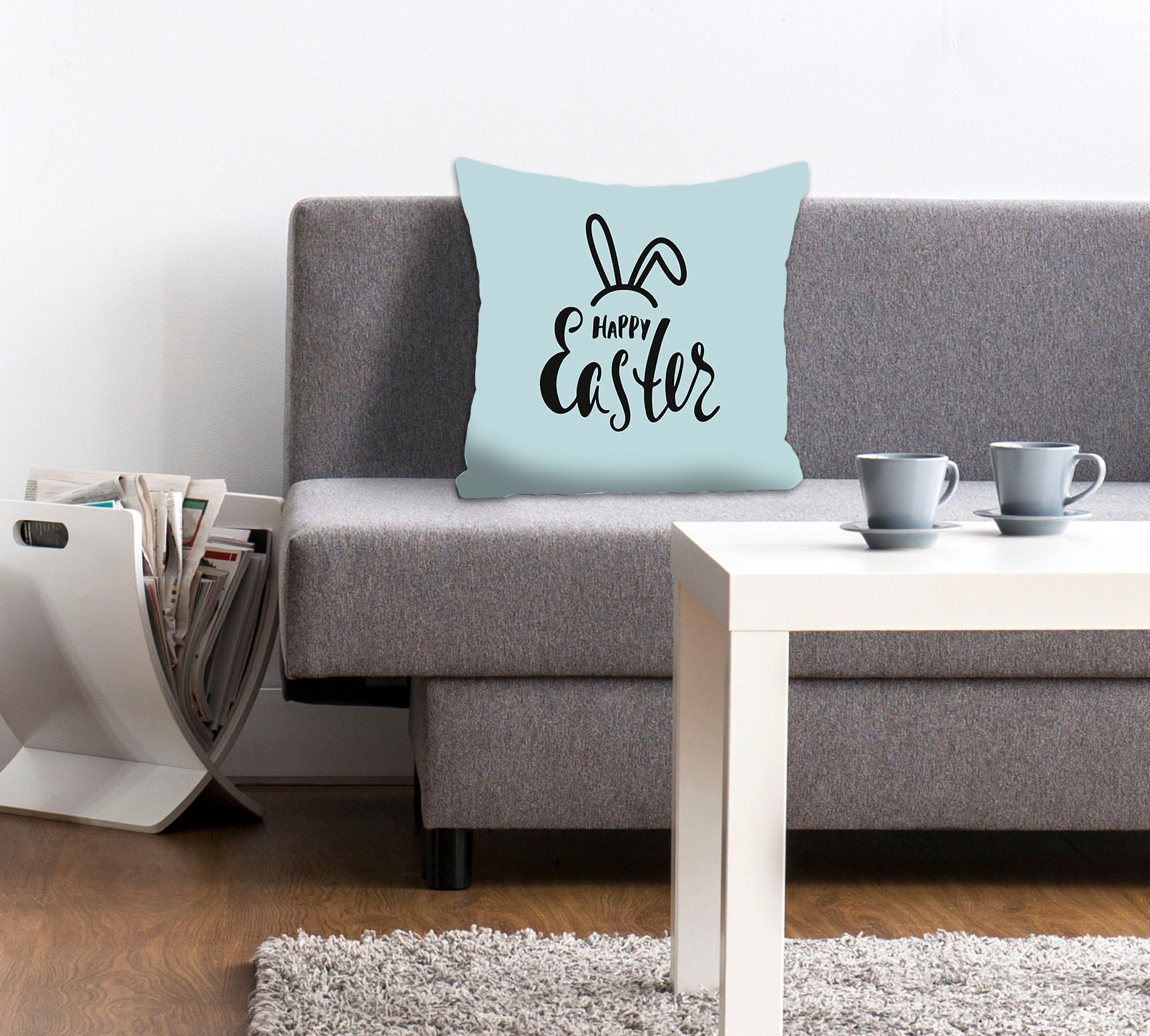 queence Dekokissen »Happy Easter mint«, mit einem österlichen Schriftzug, K günstig online kaufen