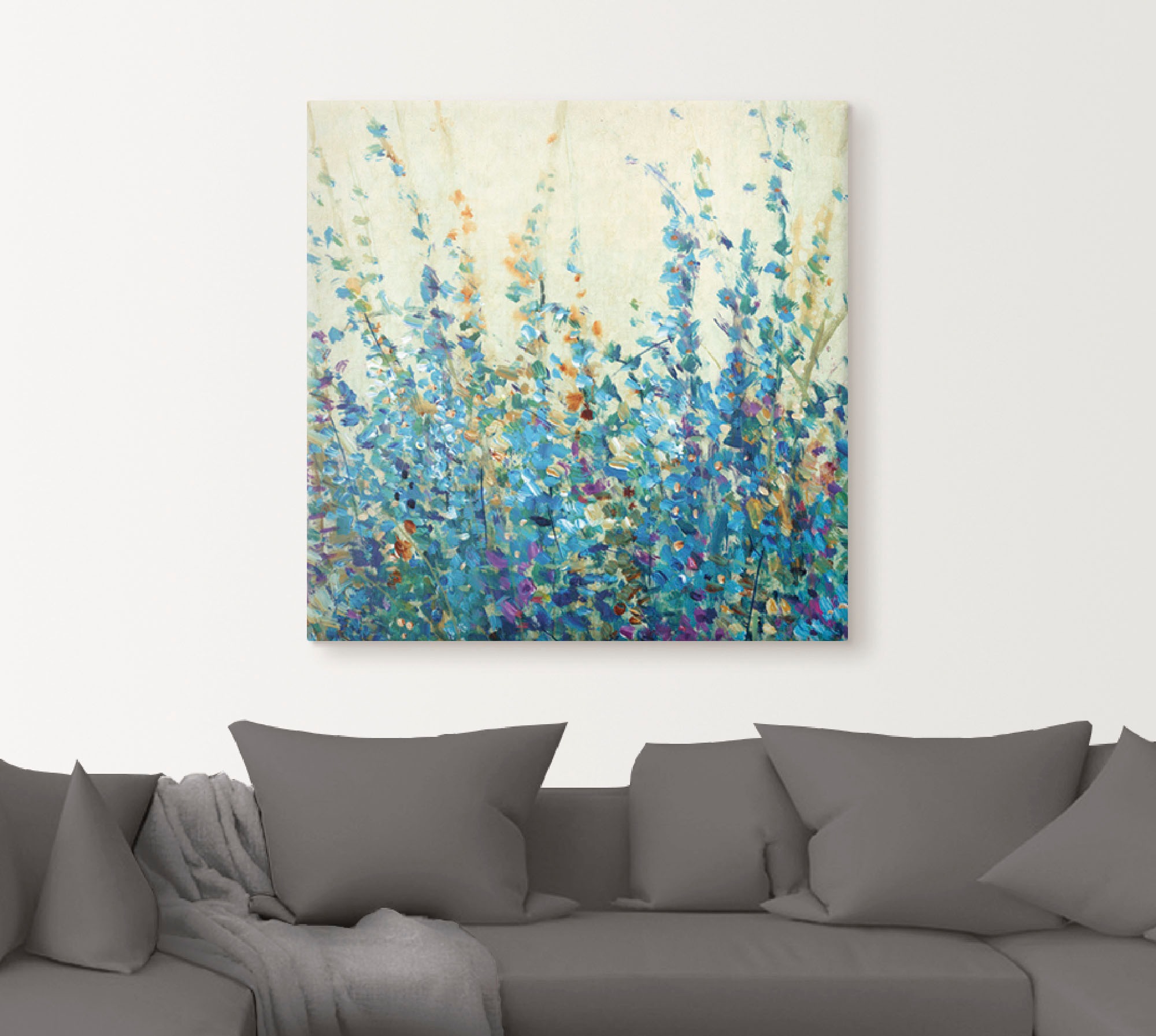 Artland Wandbild »Blautöne II«, Blumenwiese, (1 St.), als Leinwandbild, Wandaufkleber in verschied. Größen
