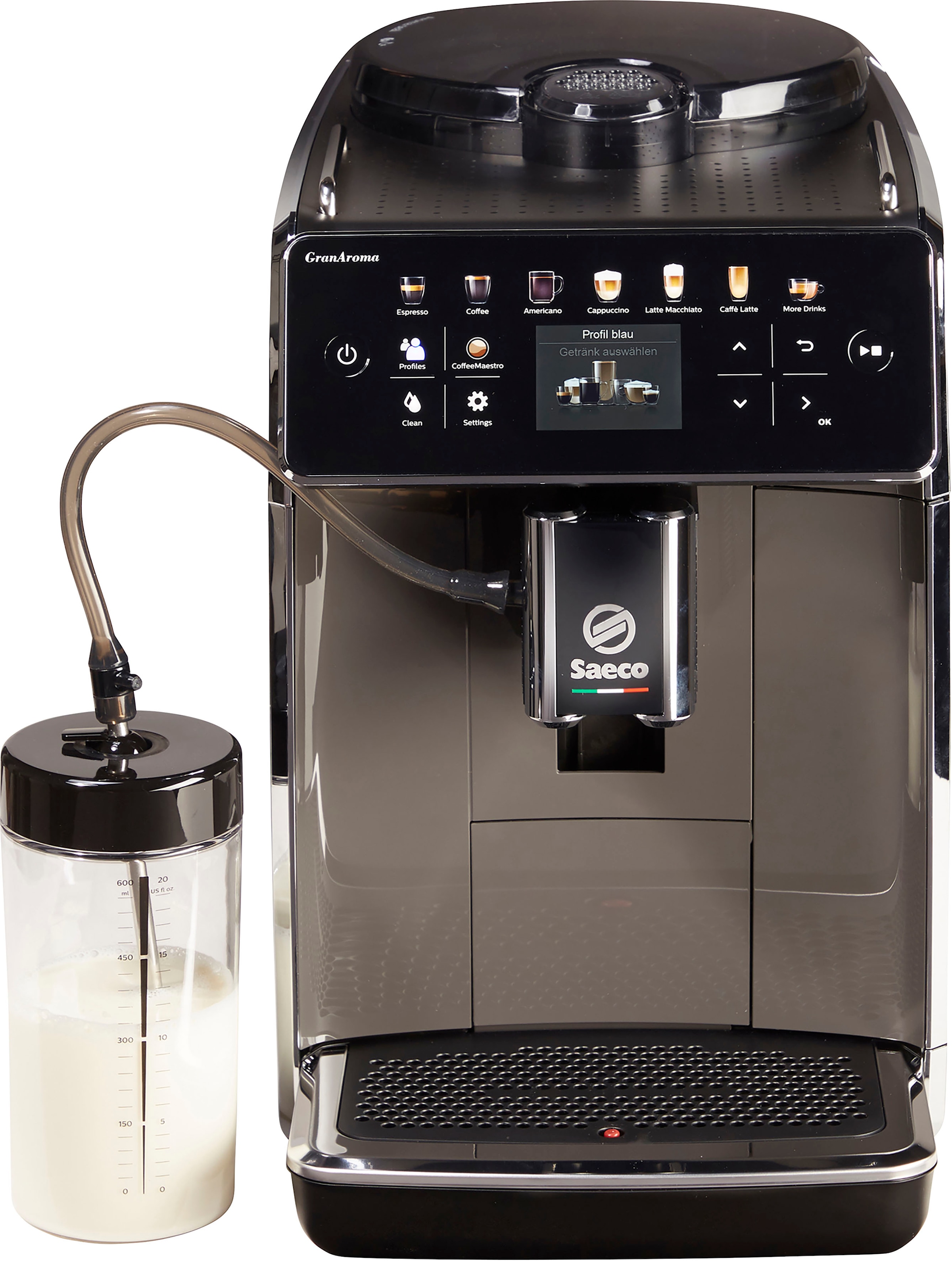Saeco Kaffeevollautomat »SM6580/50 GranAroma ,  14 Kaffeespezialitäten« 4 Benutzerprofilen und TFT Display