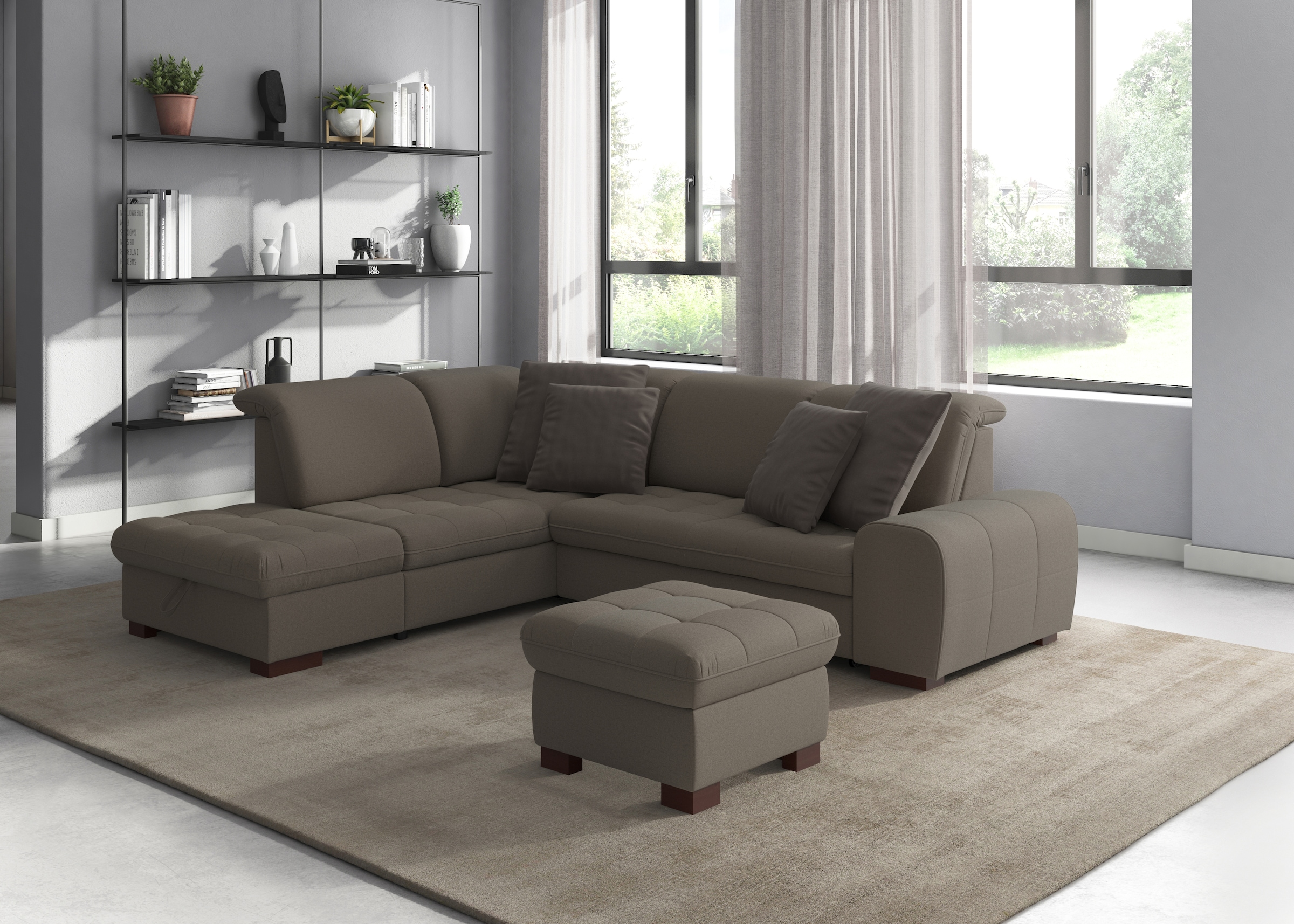 sit&more Ecksofa »Luxor L-Form«, wahlweise mit Bettfunktion, Stauraum und K günstig online kaufen