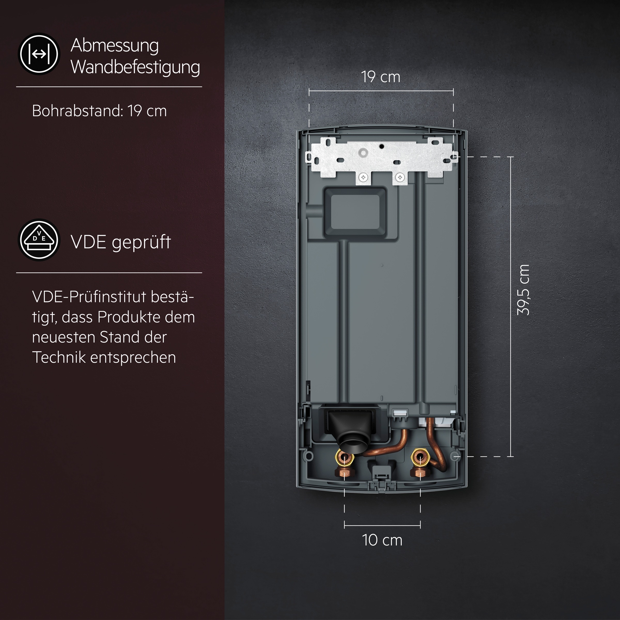 AEG Haustechnik Komfort-Durchlauferhitzer »DDLE EASY« 18 kW, einfache Temperaturwahl durch 2 Festtemperaturen 42°C und 55°C