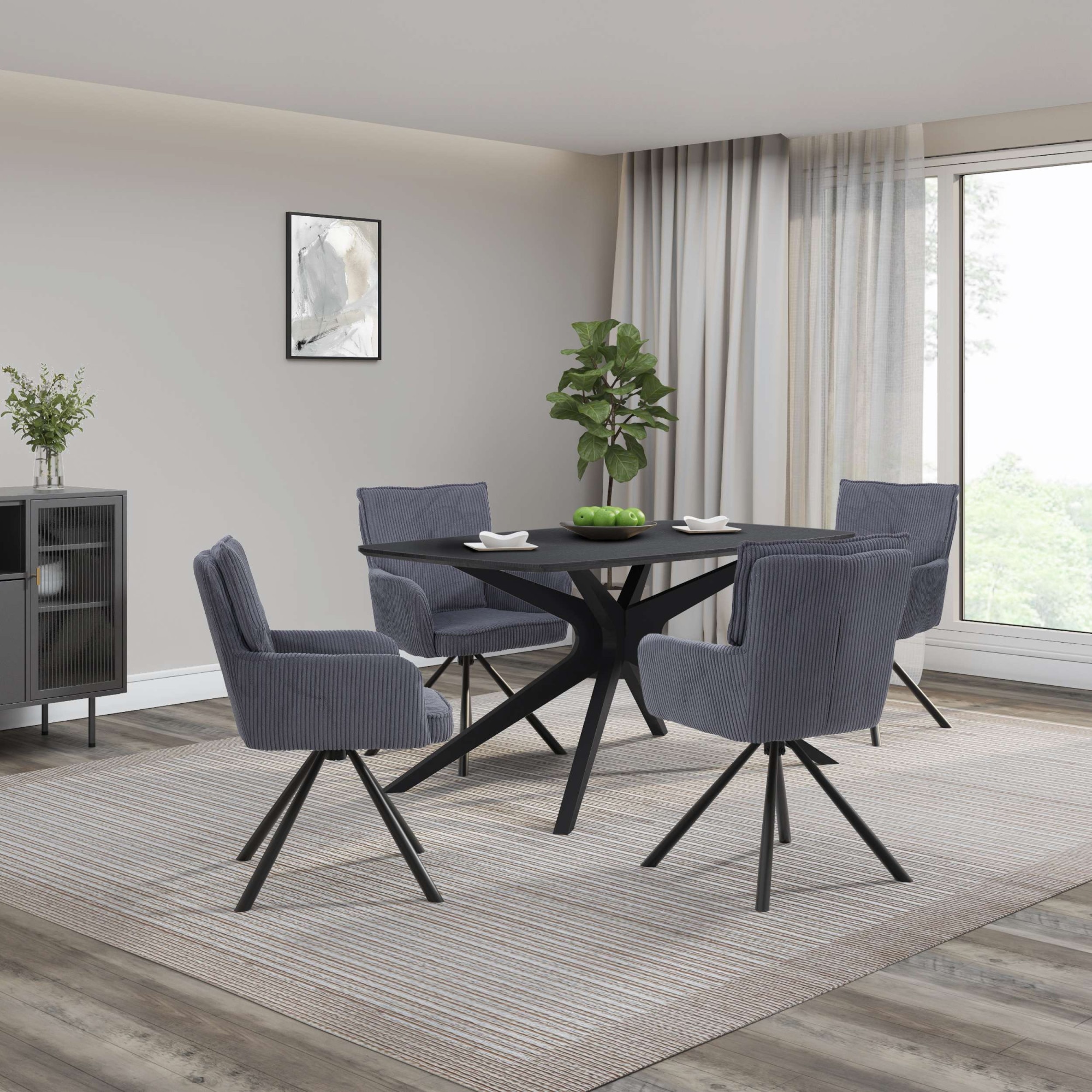 OTTO home Esszimmerstuhl »Les Choux« () 2 Stk.gepolsterte Rückenlehne, Armlehne und Sitzfläche, Sitzhöhe 48 cm