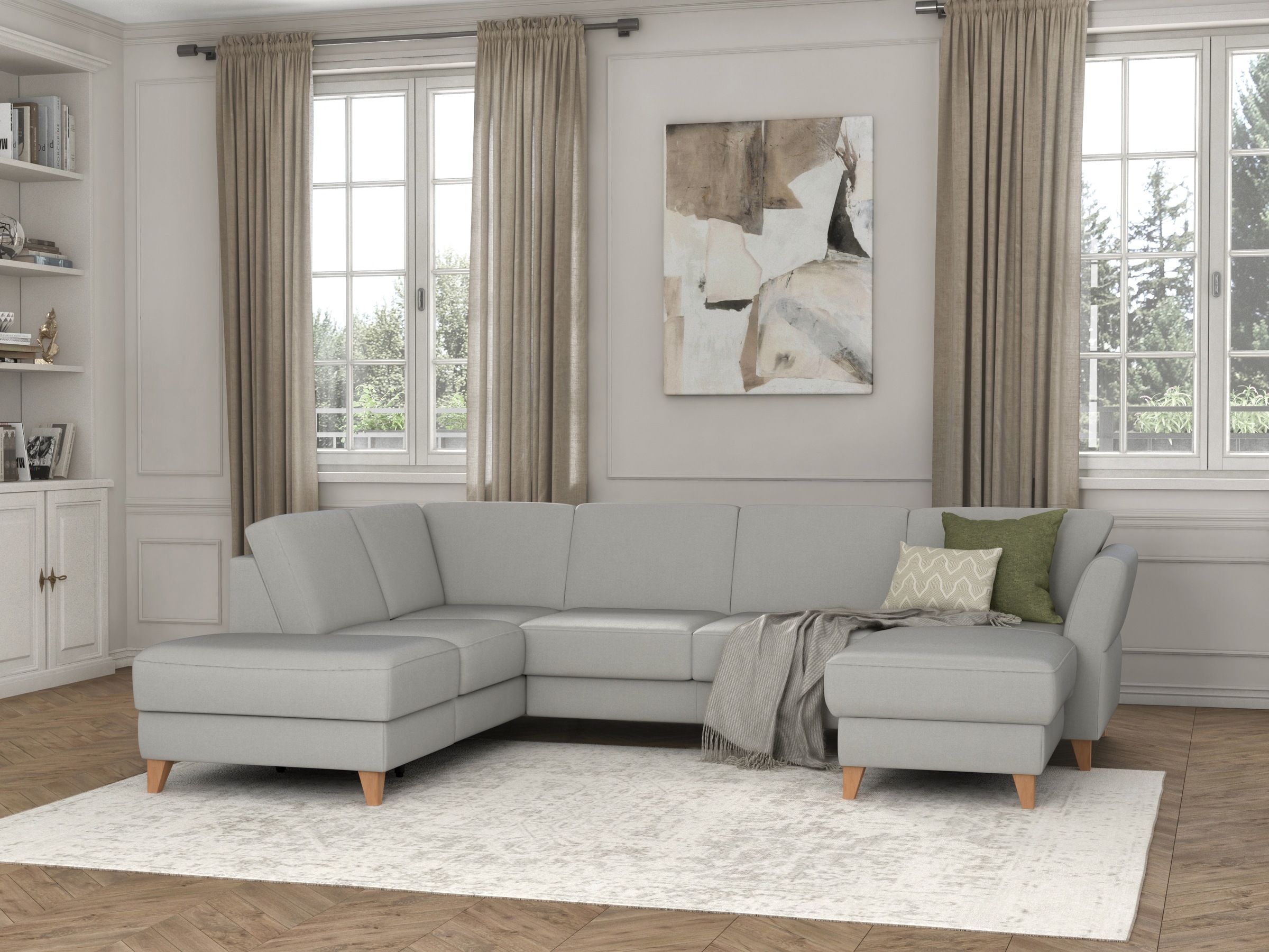 sit&more Wohnlandschaft "Visby U-Form" wahlweise mit Bettfunktion und Staur günstig online kaufen