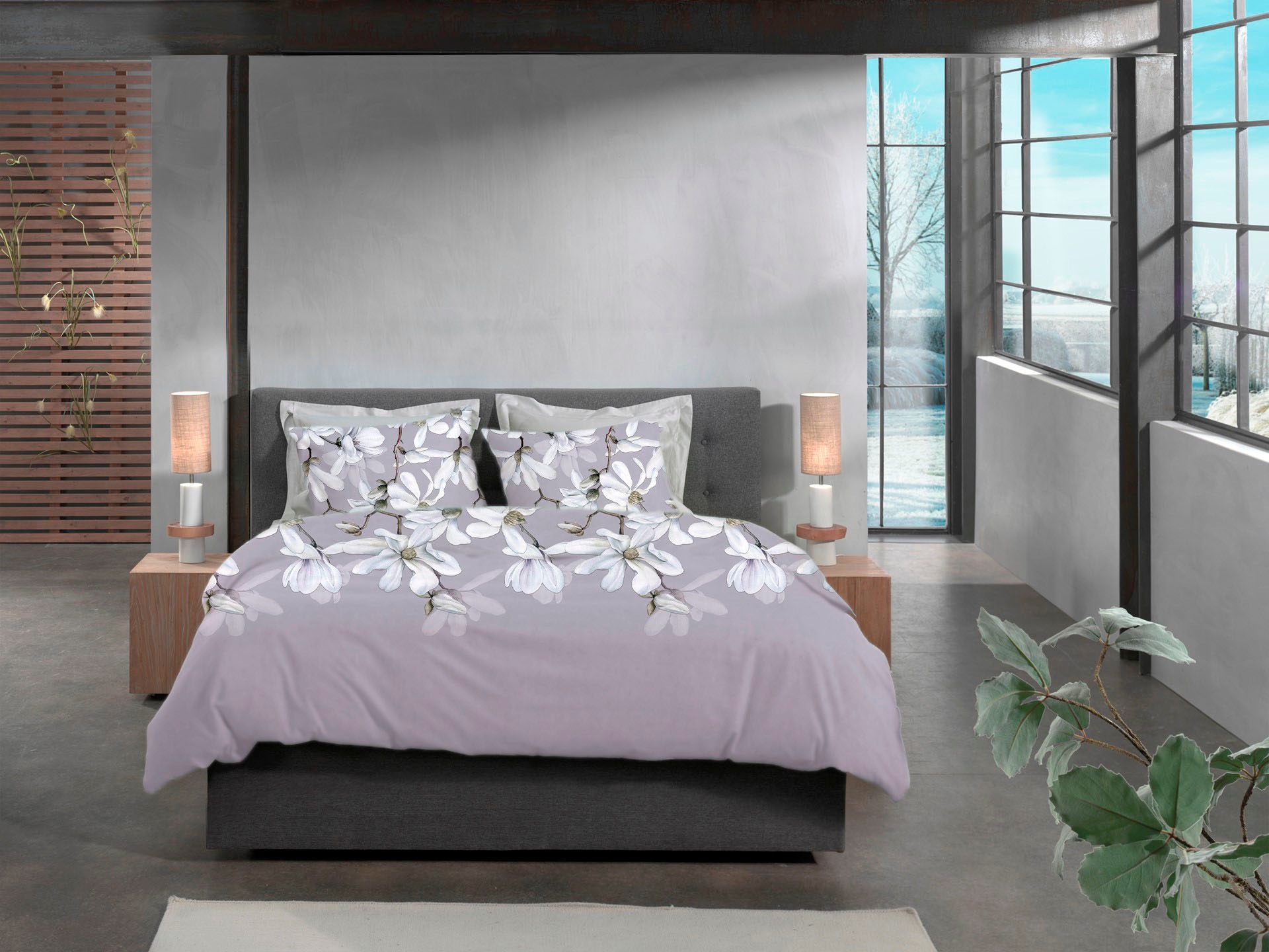 Heckett & Lane Bettwäsche »Stacey« 2 Stk. tlg. Blumen Design, 100% Baumwoll günstig online kaufen